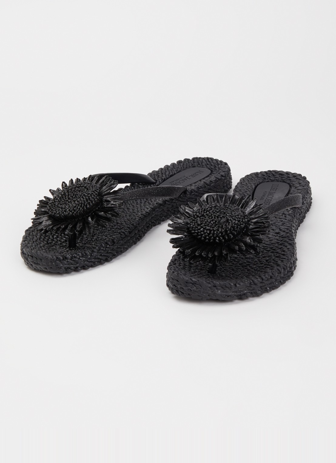 Ilse Jacobsen Slipper met glitter en applicatie - detail 2 zwart