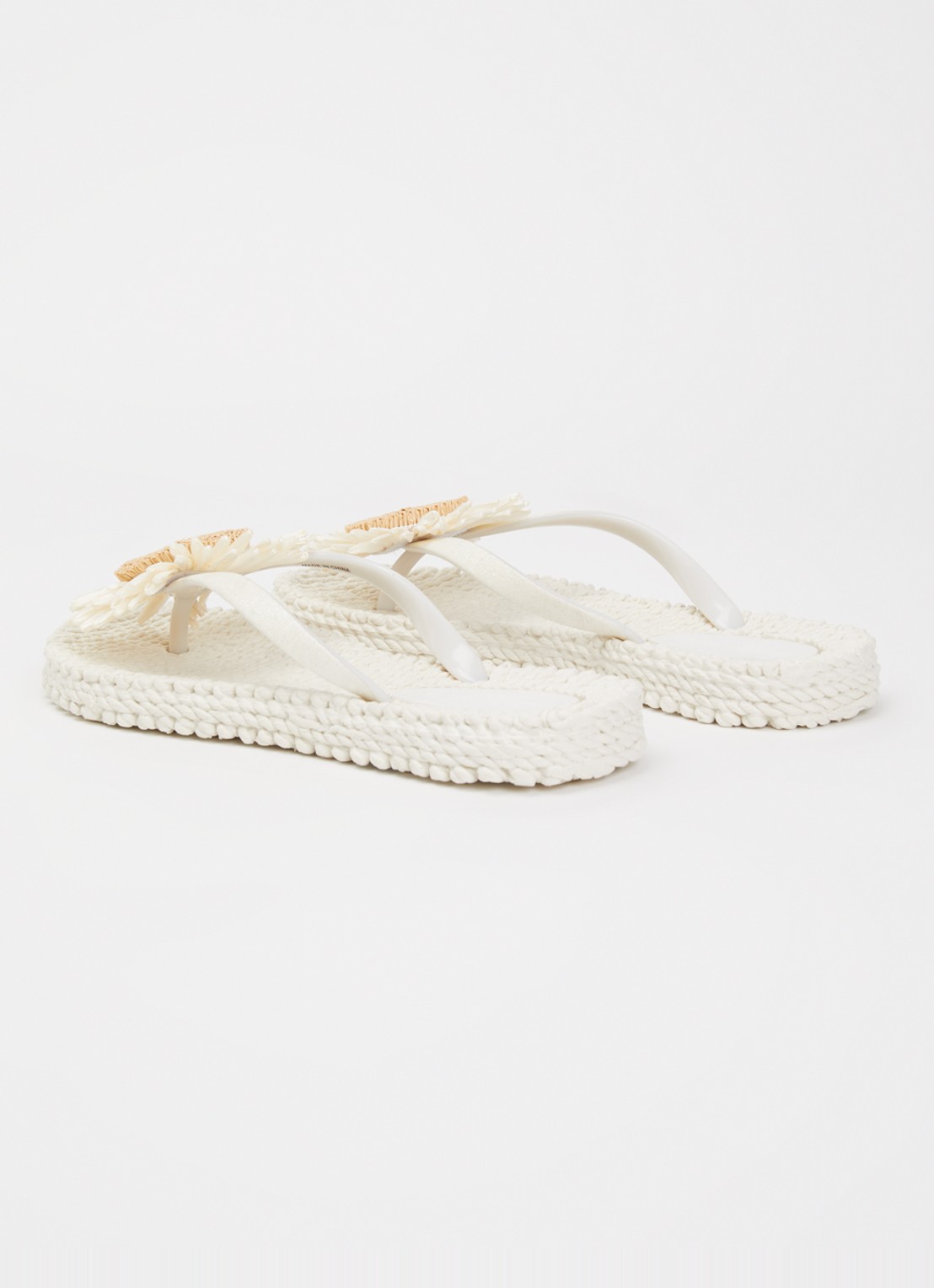 Ilse Jacobsen Slipper met glitter en applicatie - achterkant 4 gebroken wit