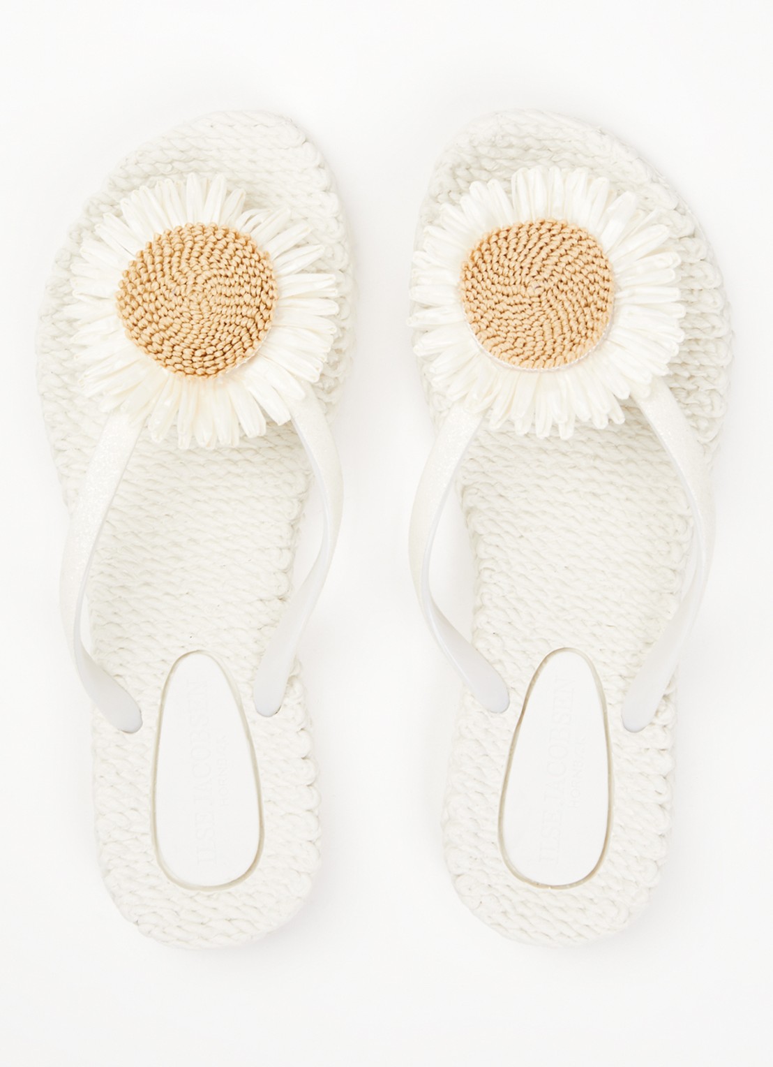 Ilse Jacobsen Slipper met glitter en applicatie - detail 2 gebroken wit