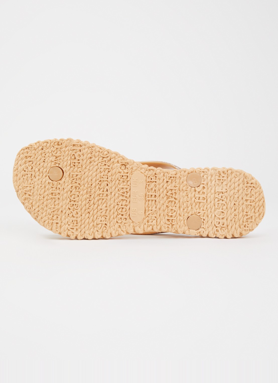Ilse Jacobsen Slipper met glitter en applicatie - detail 4 beige