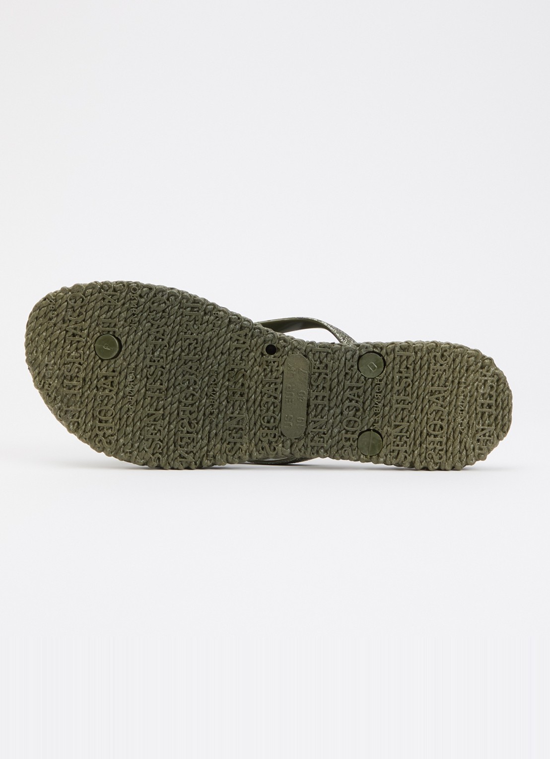 Ilse Jacobsen Slipper met glitter en applicatie - detail 4 legergroen
