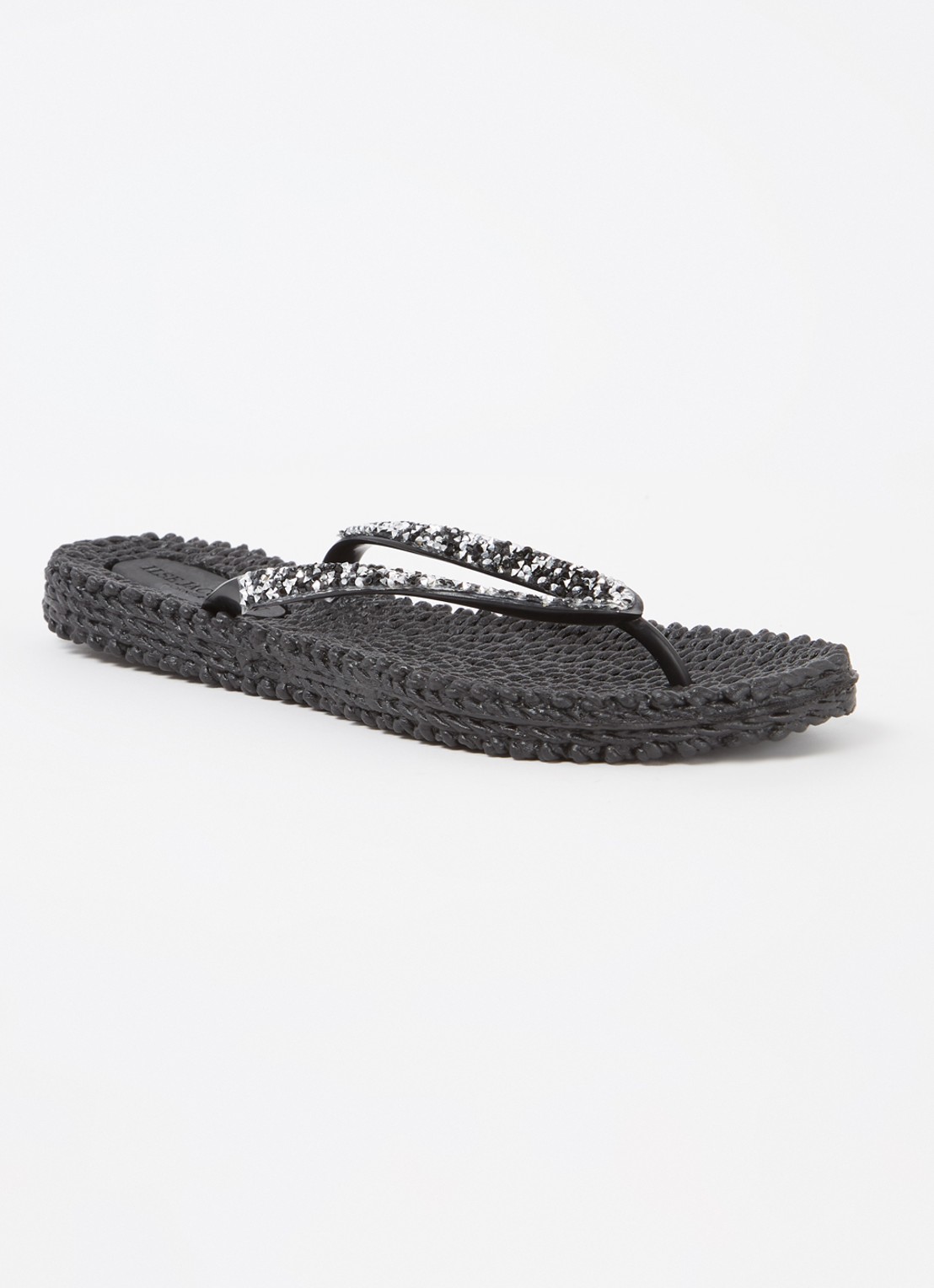 Ilse Jacobsen Slipper met glitter - voorkant 4 zwart