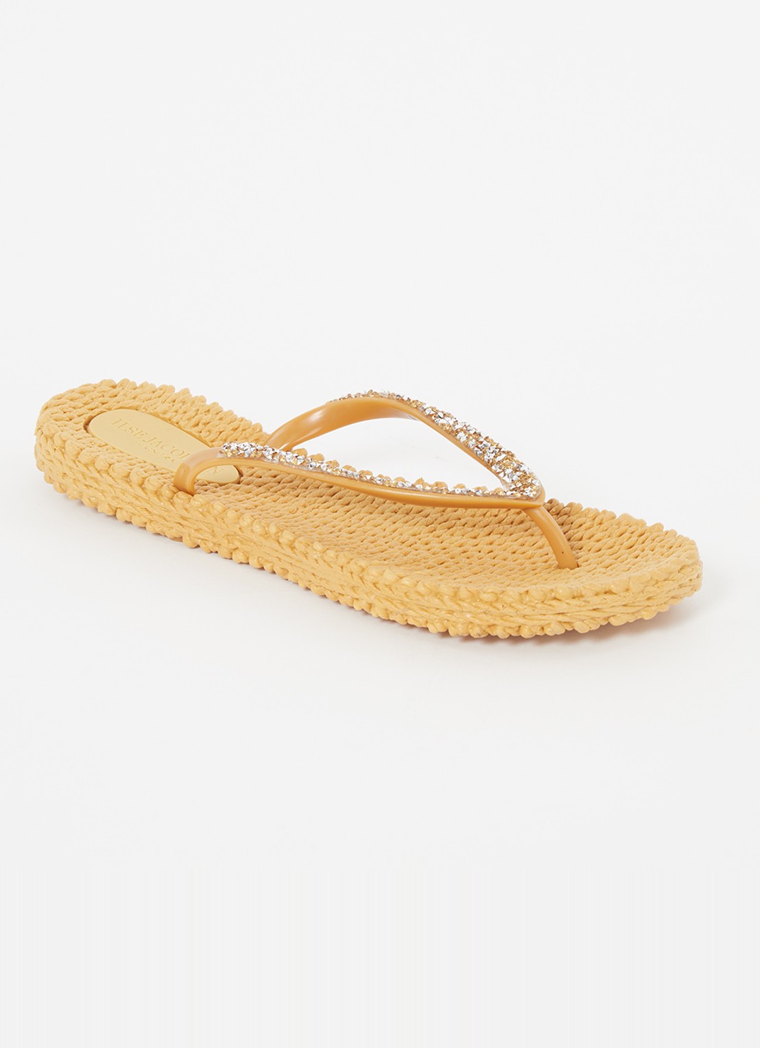 Ilse Jacobsen Slipper met glitter - voorkant 3 mosterd