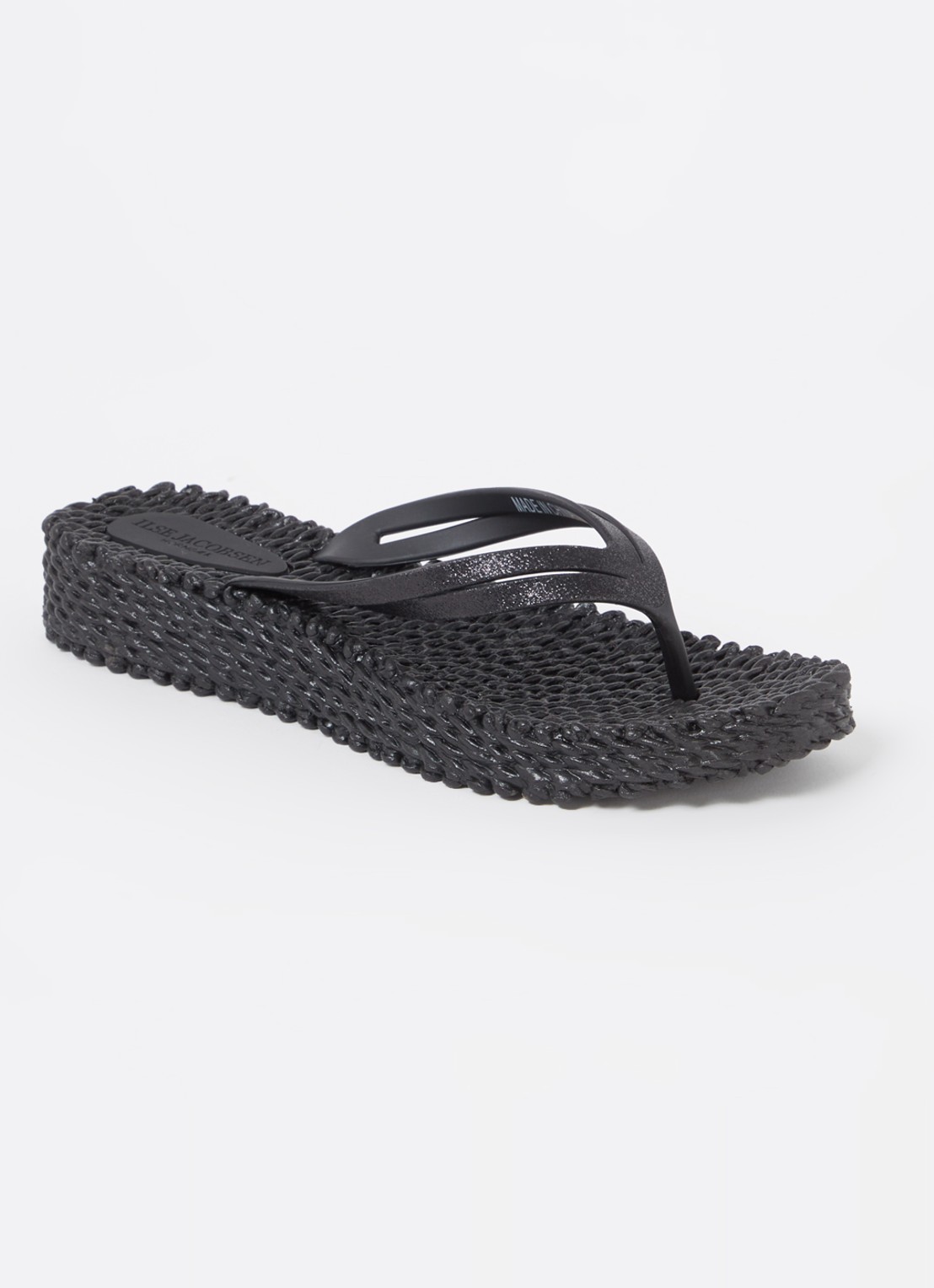 Ilse Jacobsen Slipper met glitter - voorkant 3 zwart