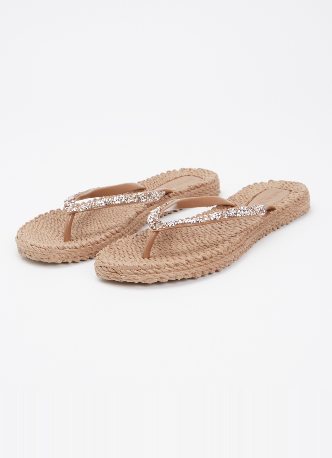 Ilse Jacobsen Slipper met glitter - detail 3 lichtbruin