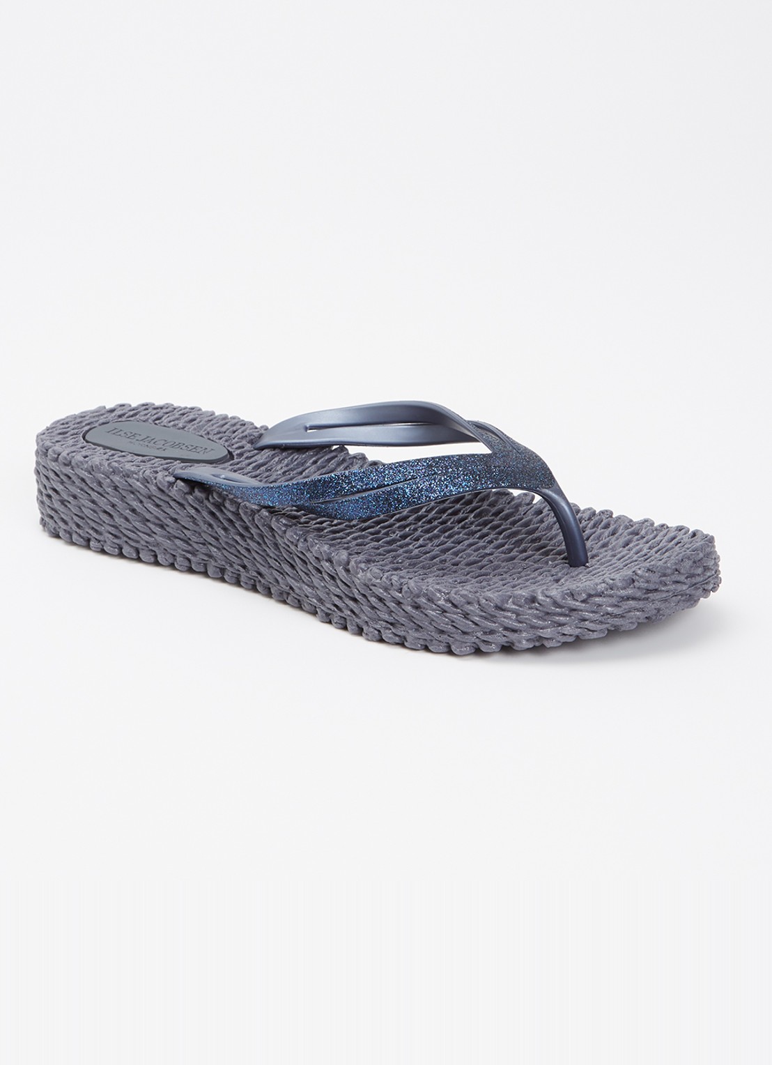 Ilse Jacobsen Slipper met glitter - voorkant indigo