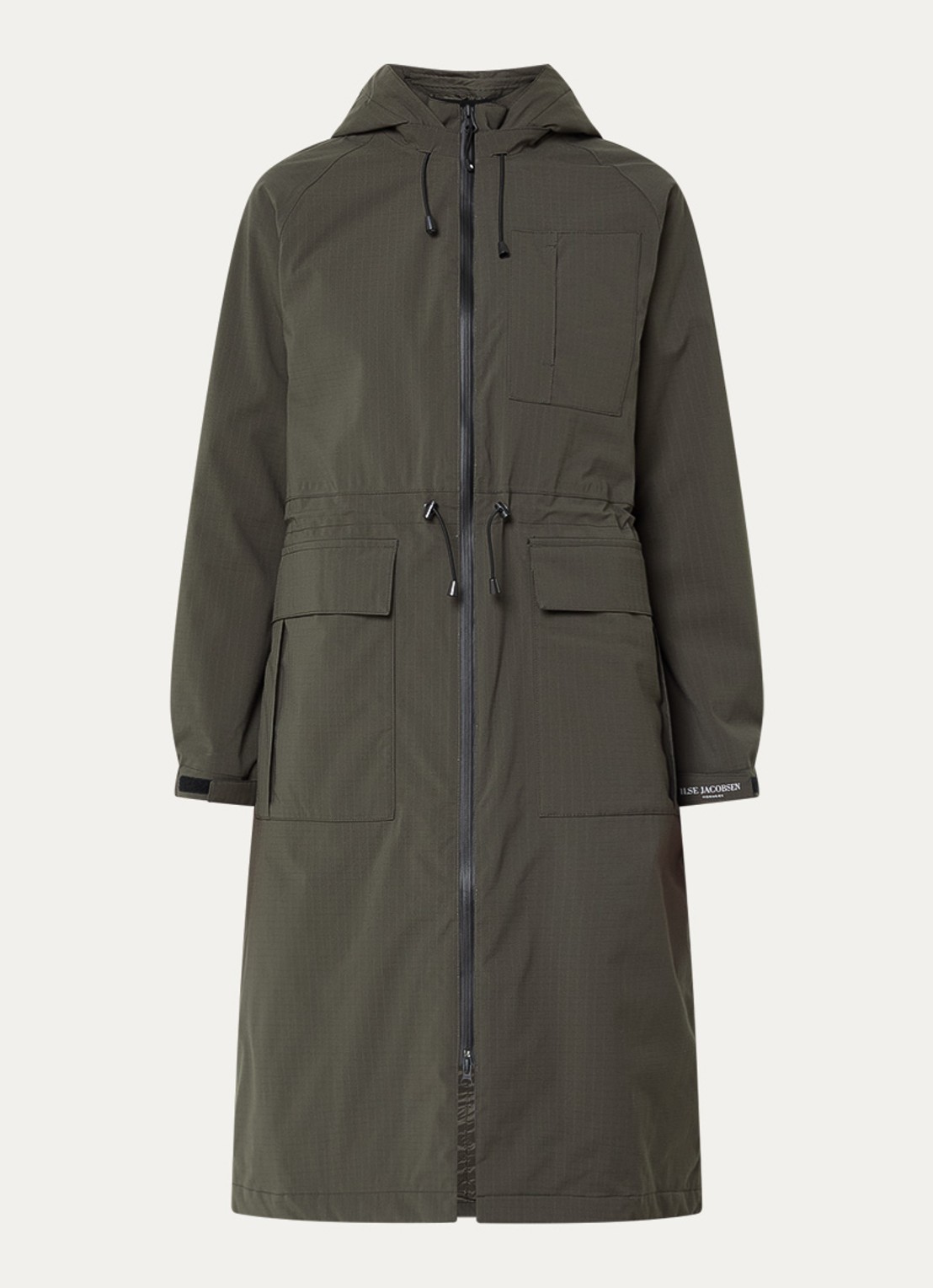Ilse Jacobsen Thermy parka met afneembare capuchon - voorkant 2 bronsgroen