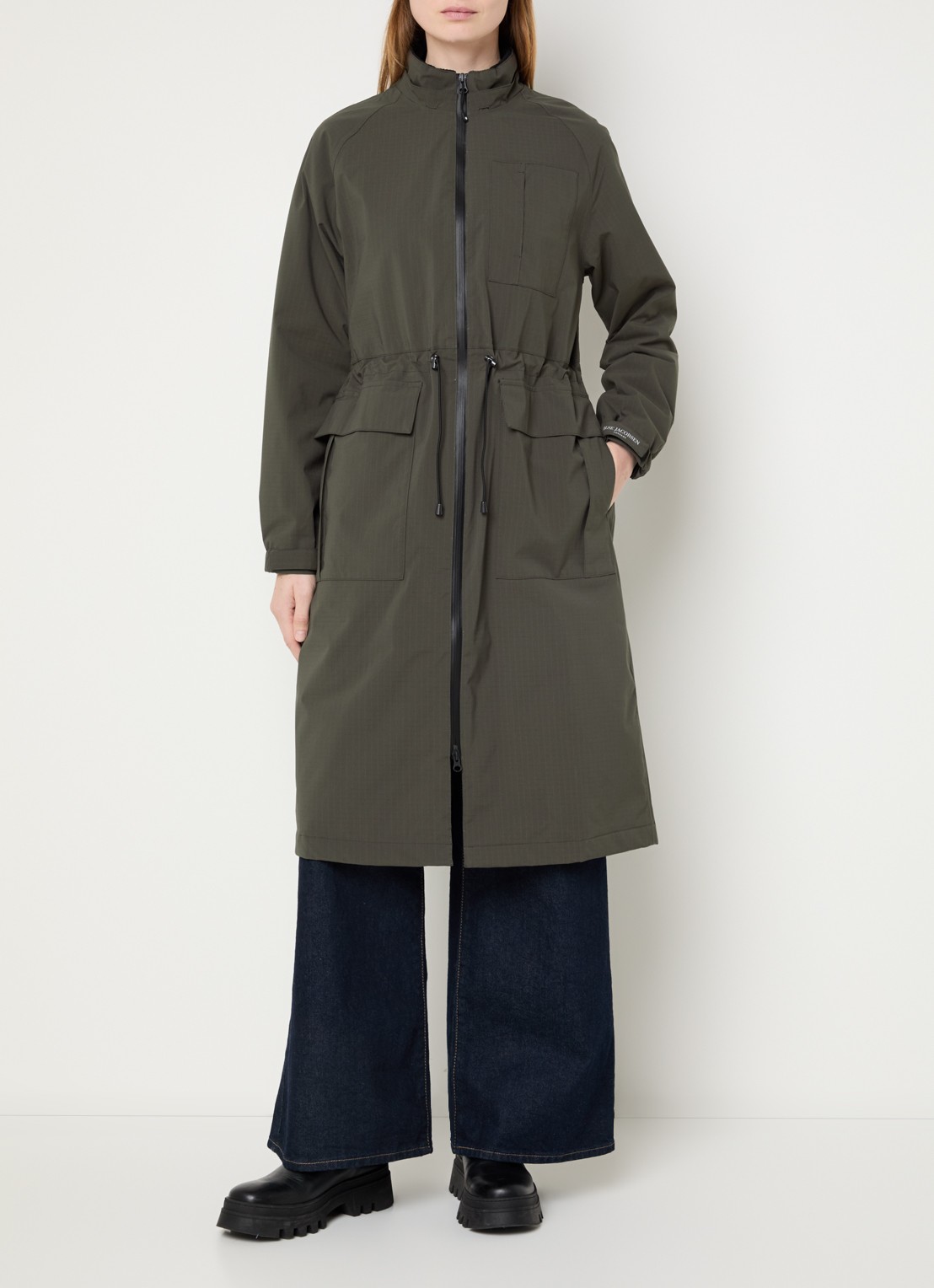 Ilse Jacobsen Thermy parka met afneembare capuchon - voorkant 3 bronsgroen