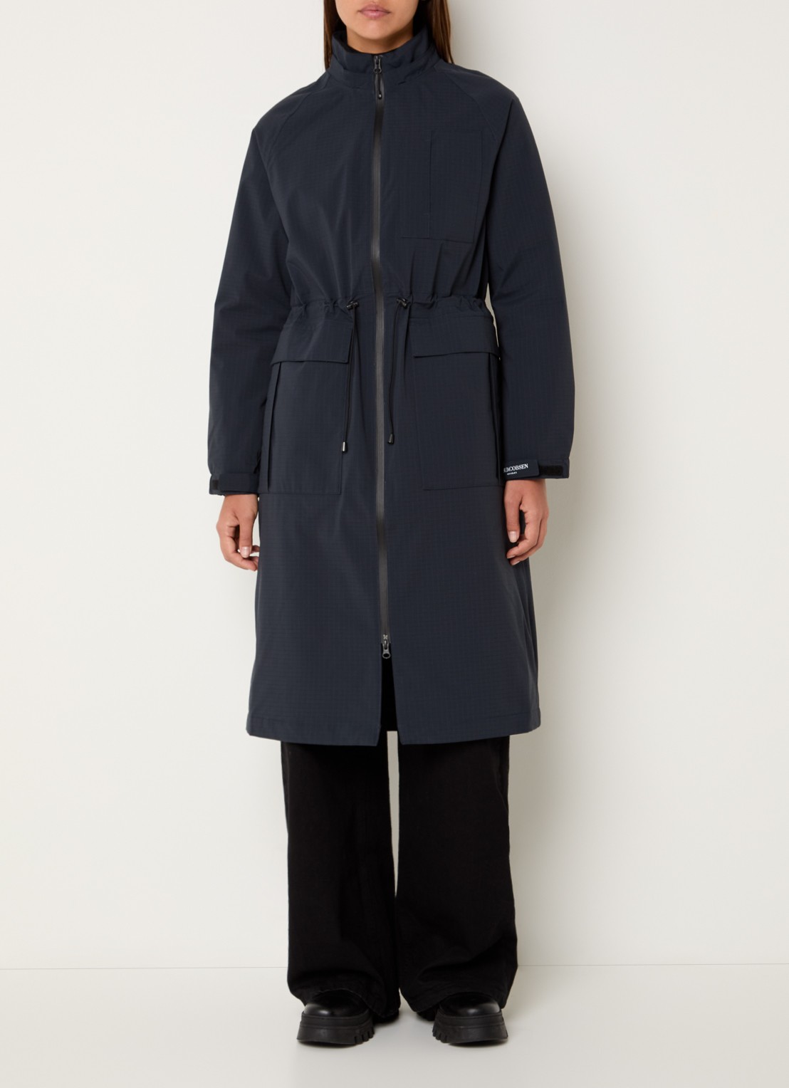 Ilse Jacobsen Thermy parka met afneembare capuchon - voorkant 4 indigo