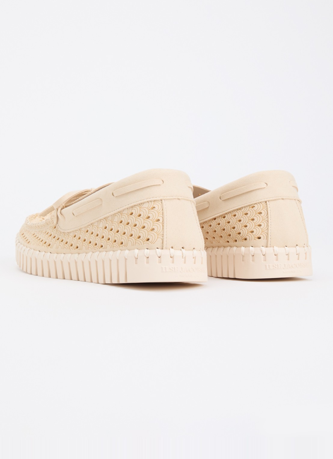 Ilse Jacobsen Tulip mocassin met structuur - achterkant creme