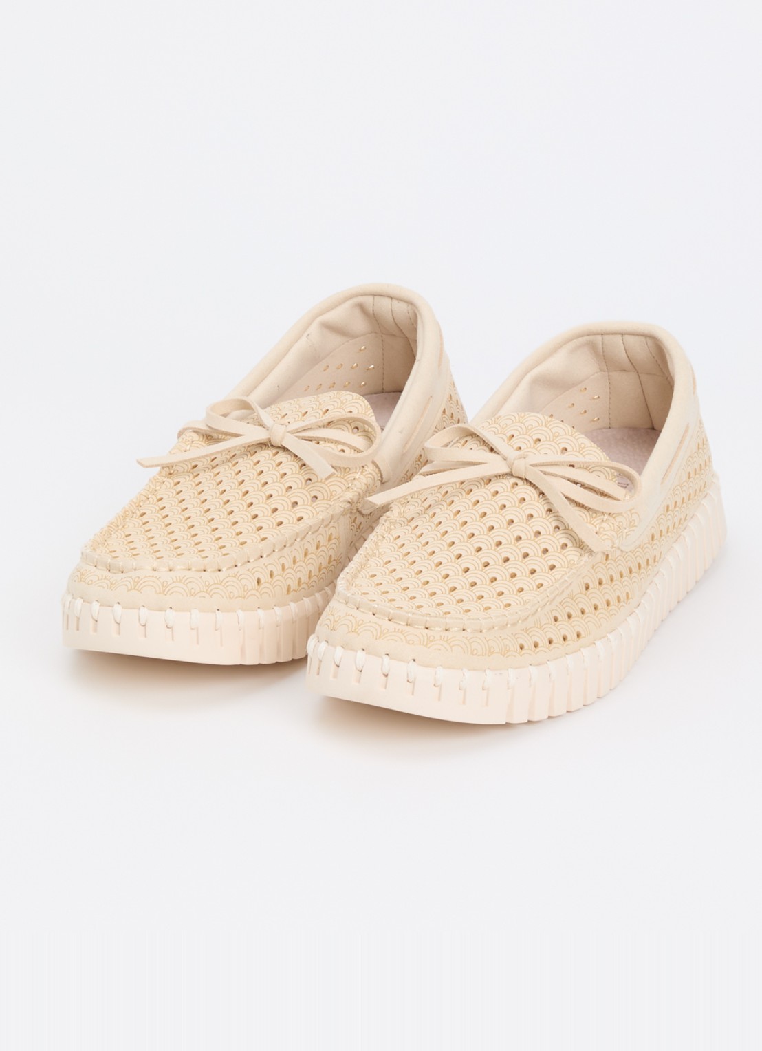 Ilse Jacobsen Tulip mocassin met structuur - detail 2 creme