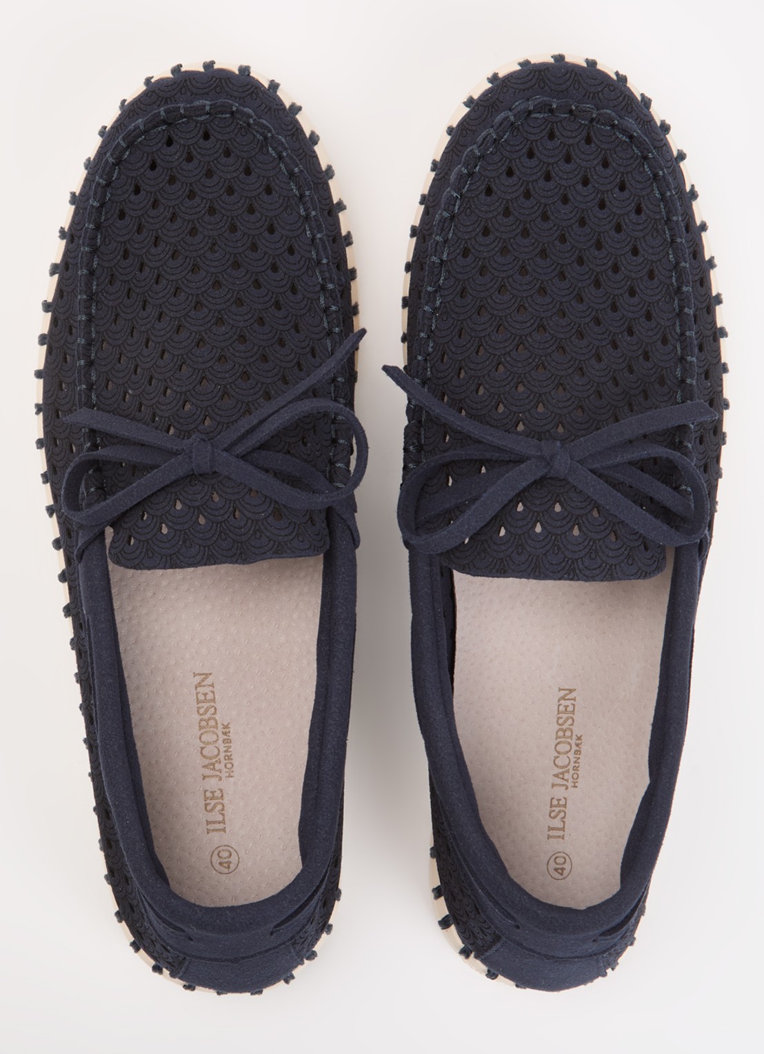 Ilse Jacobsen Tulip mocassin met structuur - detail 3 indigo