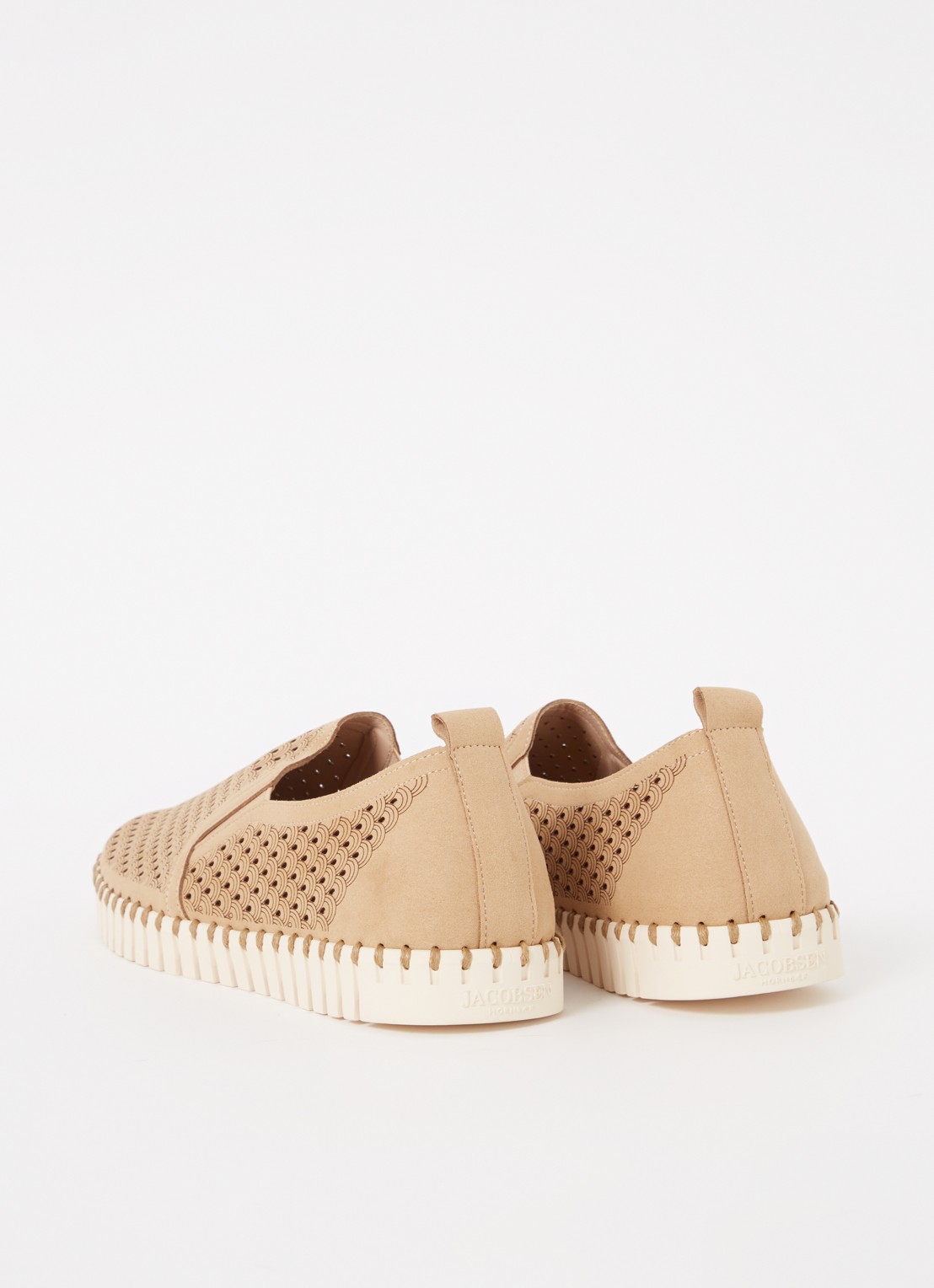 Ilse Jacobsen Tulip slip-on met cut-out detail - achterkant 2 camel