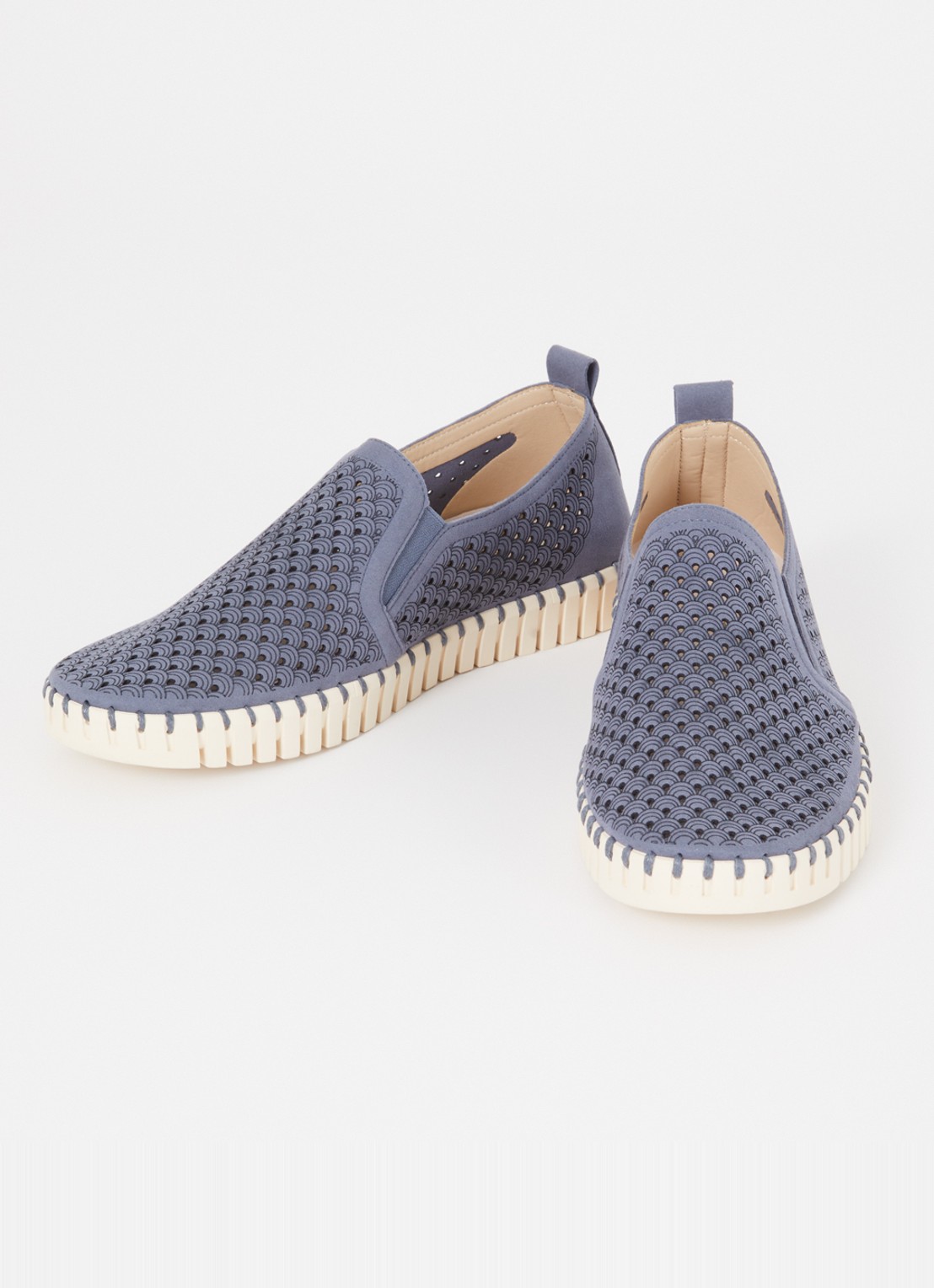 Ilse Jacobsen Tulip slip-on met cut-out detail - detail 2 staalblauw