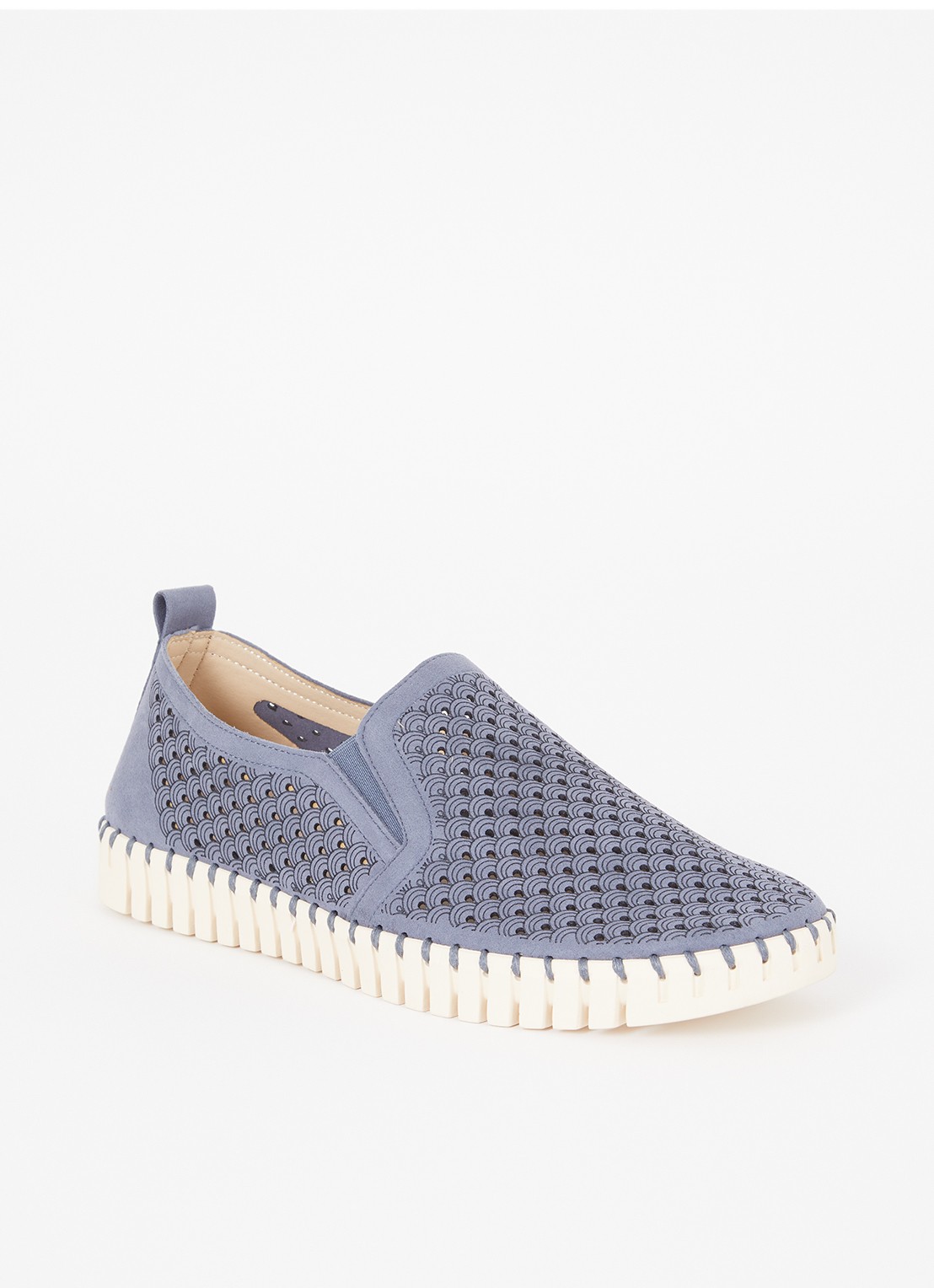 Ilse Jacobsen Tulip slip-on met cut-out detail - voorkant 5 staalblauw