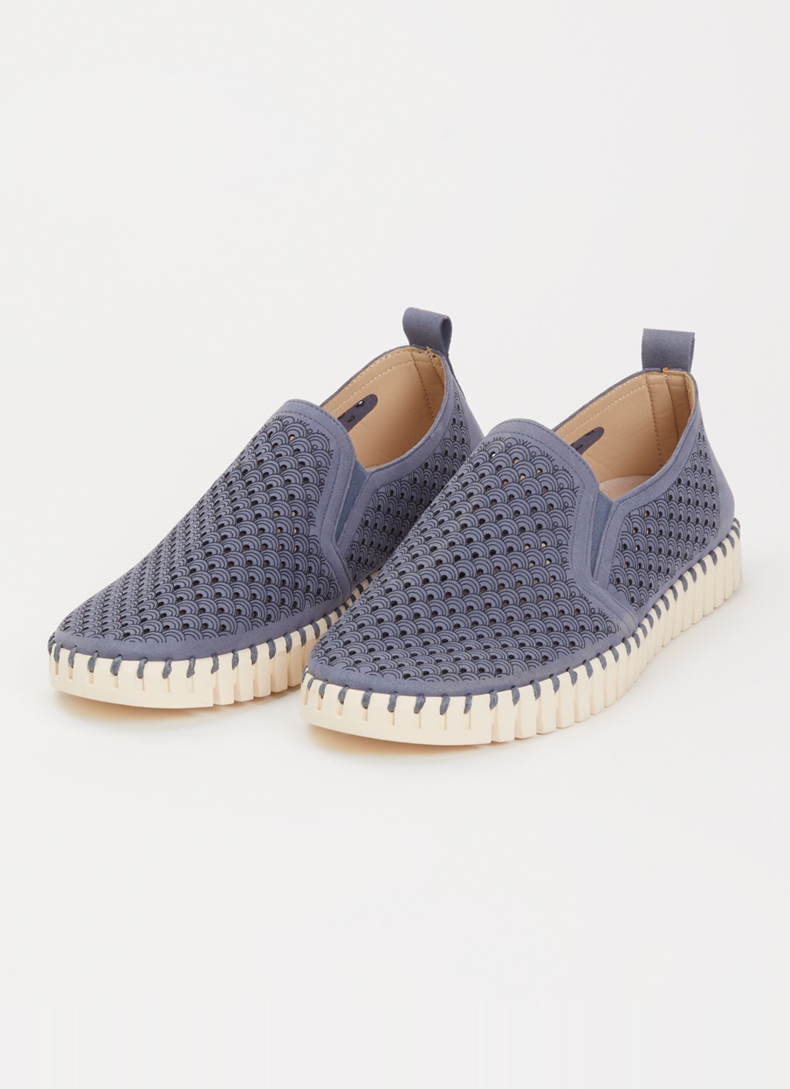 Ilse Jacobsen Tulip slip-on met cut-out detail - detail 2 petrol