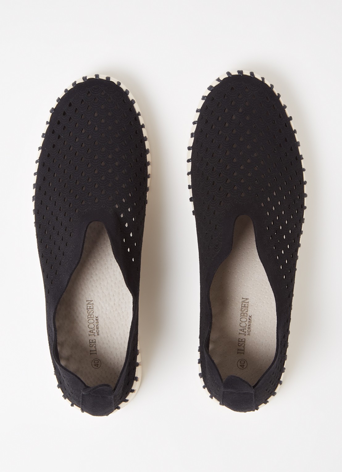 Ilse Jacobsen Tulip slip-on met cut-out details - detail 3 zwart