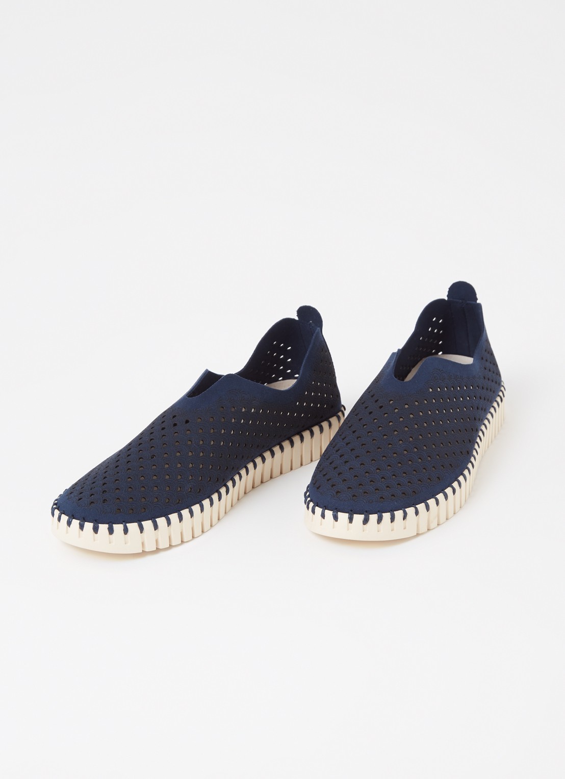 Ilse Jacobsen Tulip slip-on met cut-out details - detail 2 donkerblauw