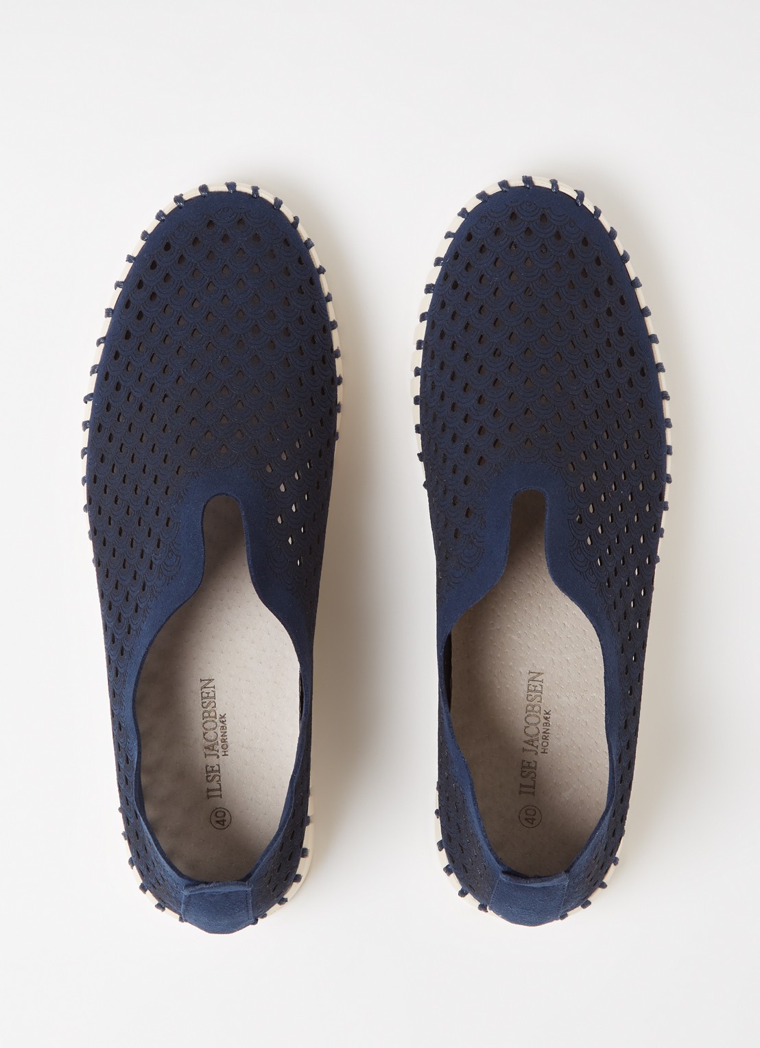 Ilse Jacobsen Tulip slip-on met cut-out details - detail 4 donkerblauw