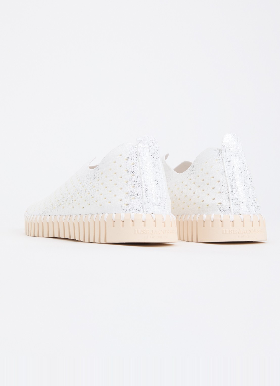 Ilse Jacobsen Tulip slip-on met metallic details - achterkant 2 wit