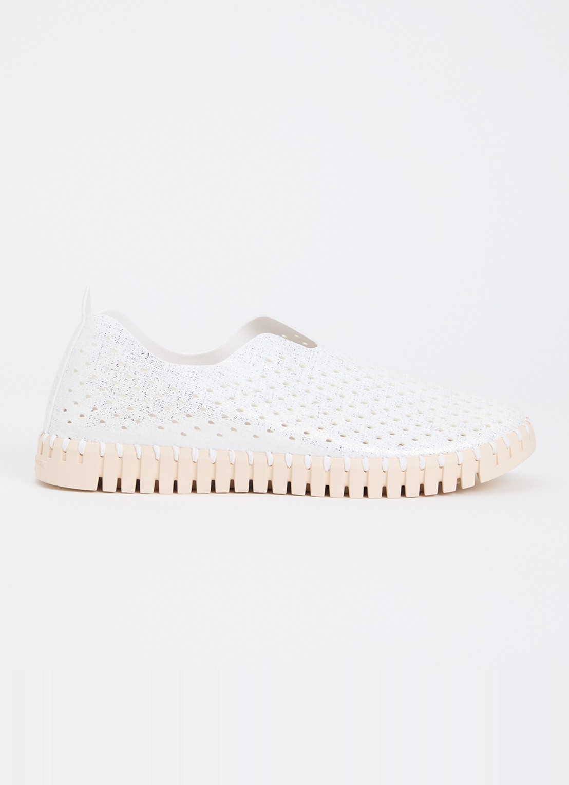 Ilse Jacobsen Tulip slip-on met metallic details - voorkant wit