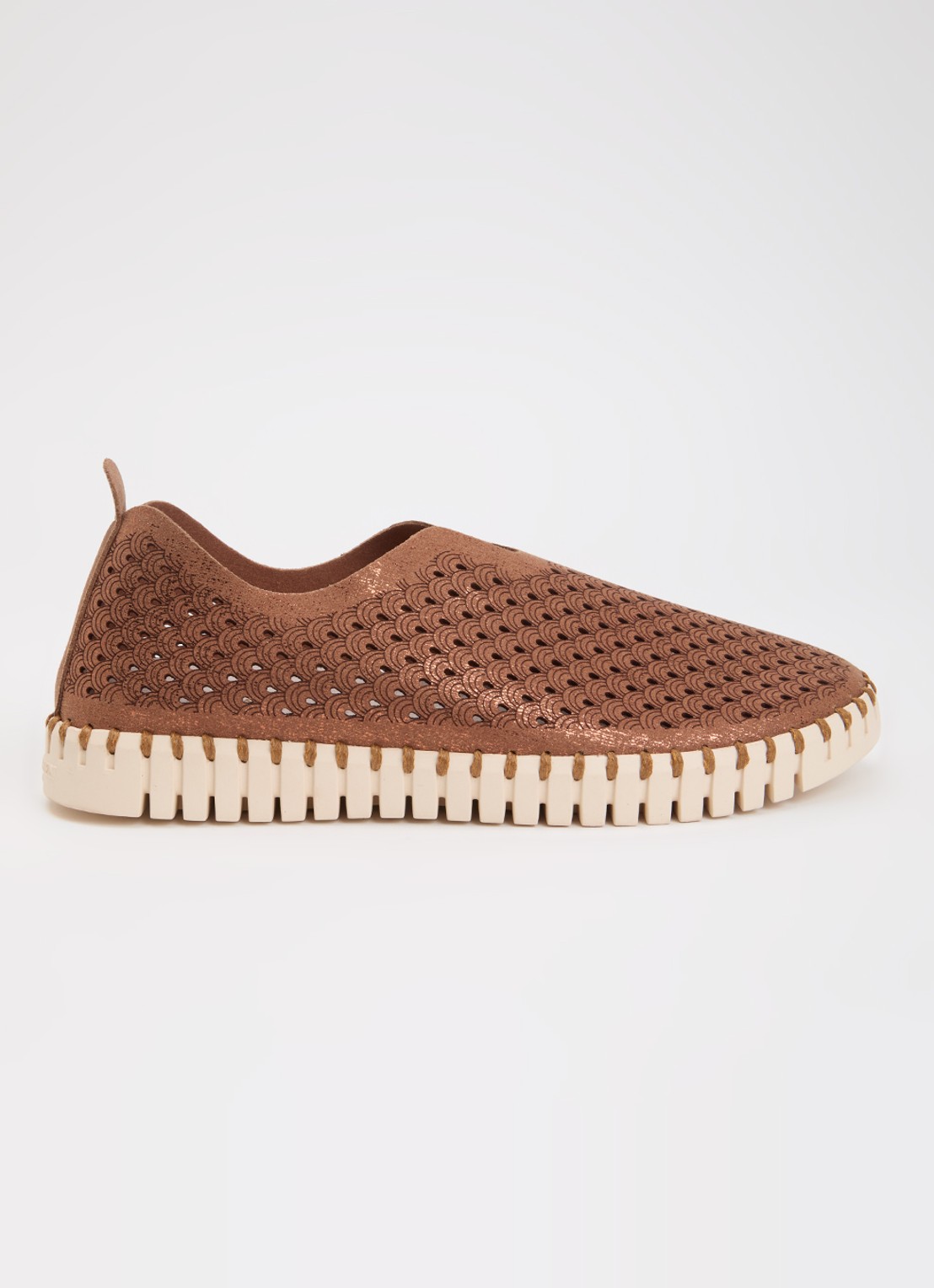 Ilse Jacobsen Tulip slip-on met metallic details - voorkant 4 bruin