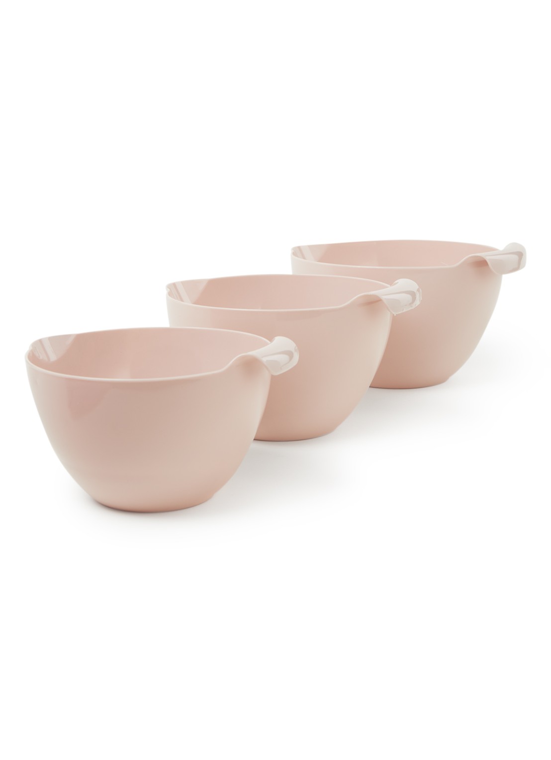 Inno Cuisinno Beslagkom van plastic set van 3 - voorkant lichtroze