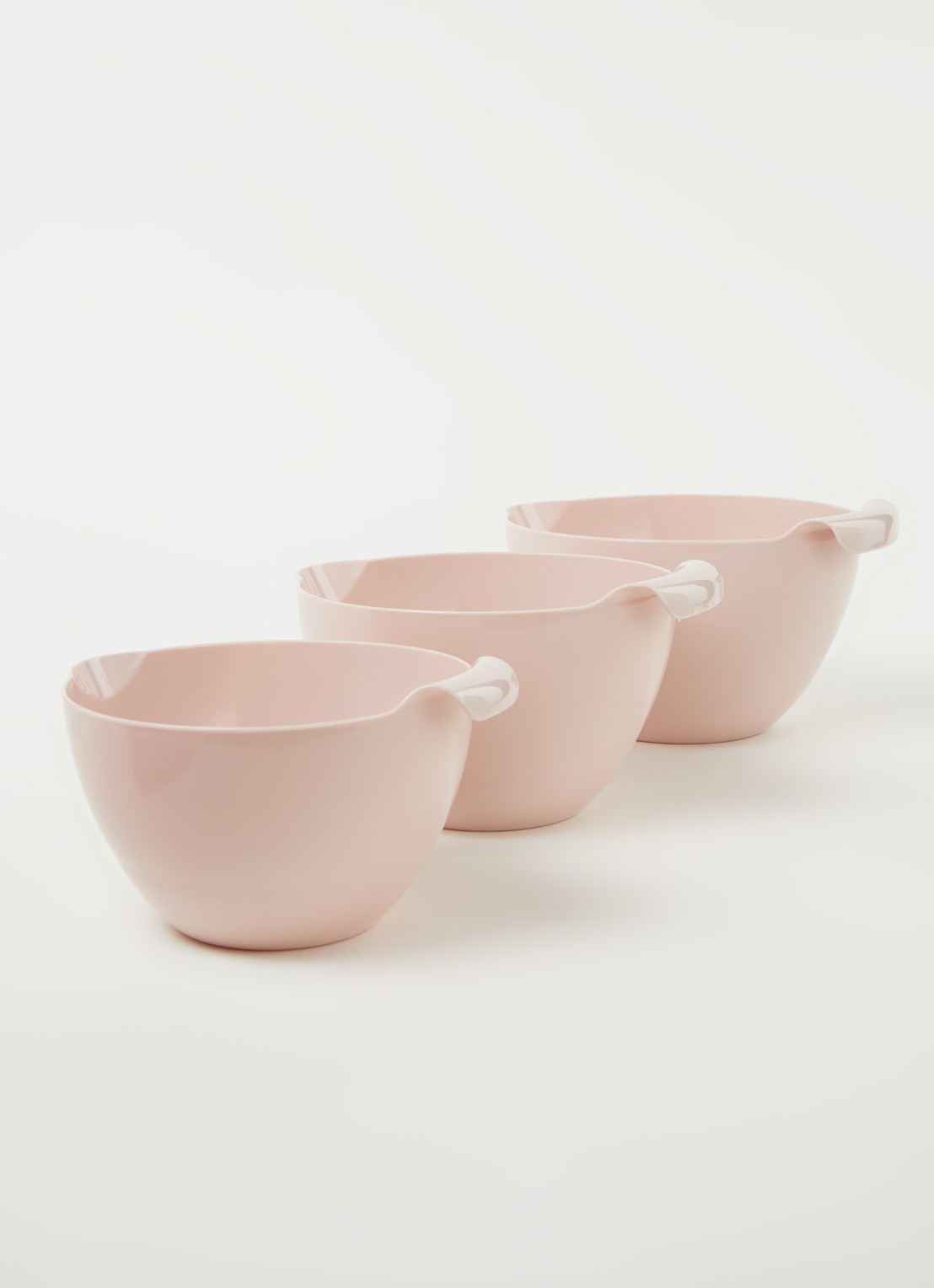 Inno Cuisinno Beslagkom van plastic set van 3 - voorkant 2 lichtroze