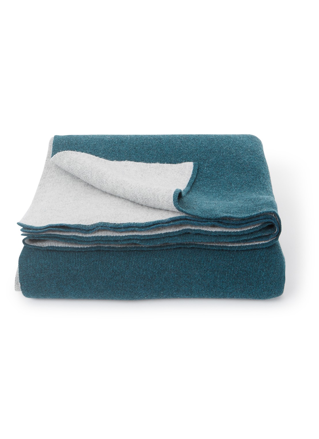 Iosis Verso plaid in wolblend 130 x 170 cm - voorkant 2 groen