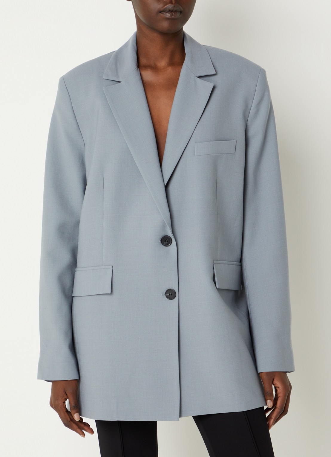 IRO Alapi blazer in wolblend met klepzakken - detail 3 grijs