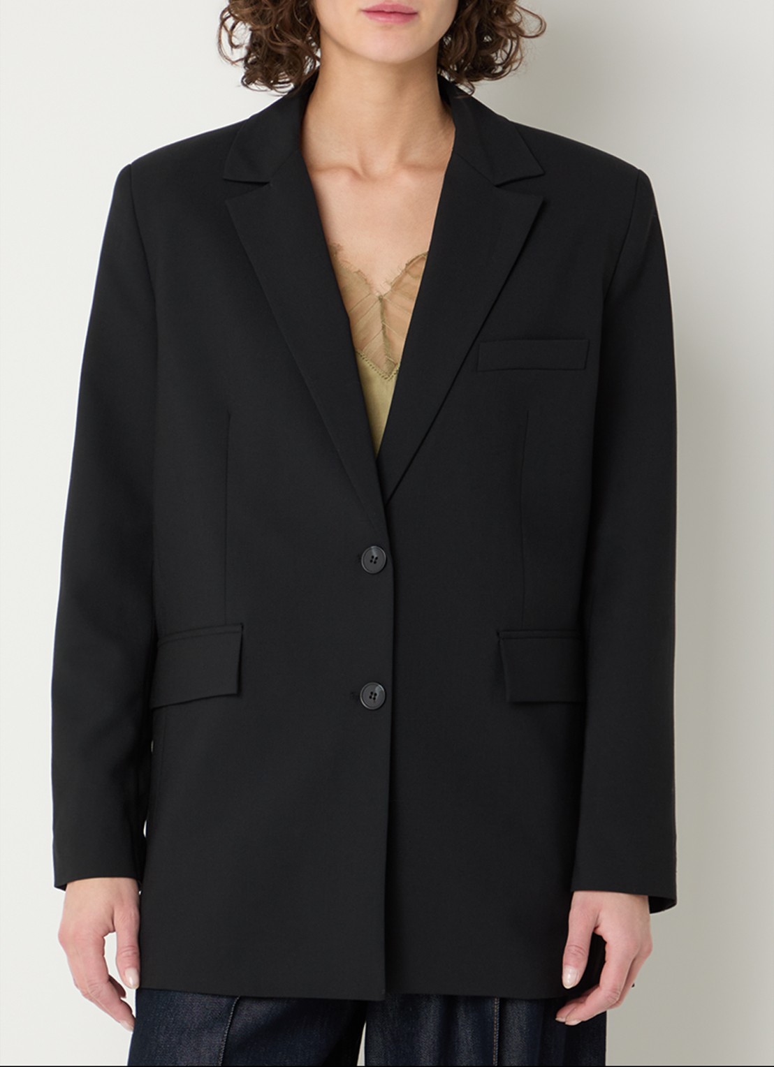 IRO Alapi blazer in wolblend met klepzakken - detail 2 zwart