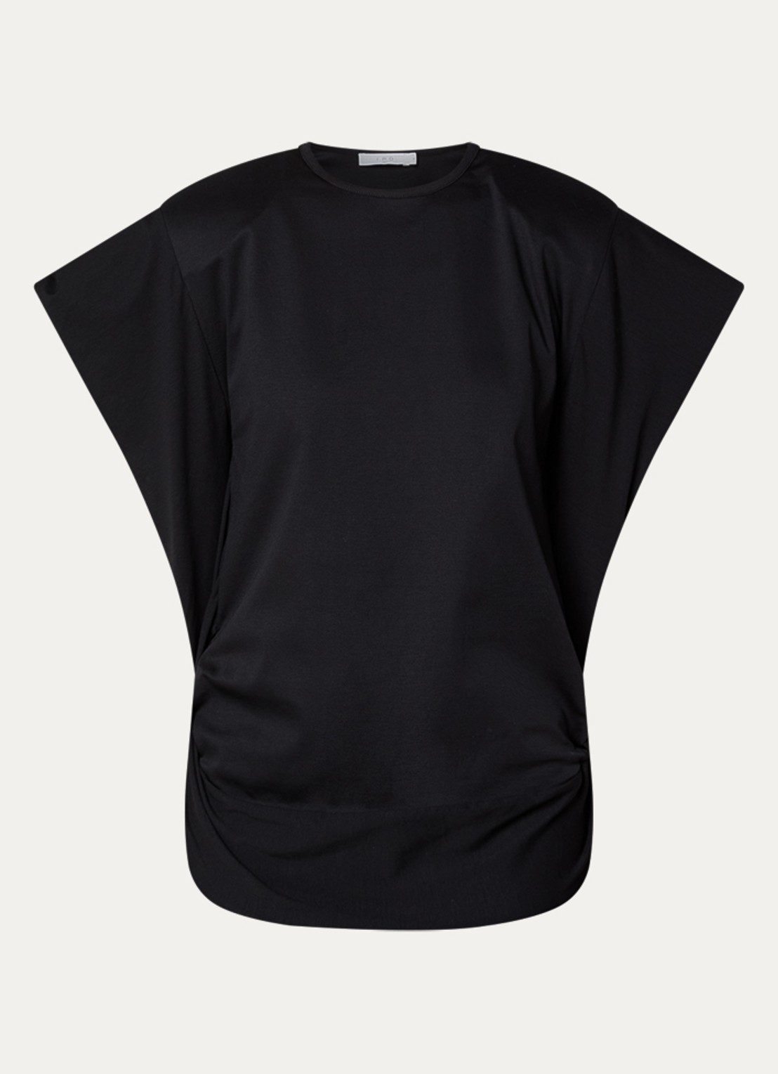 IRO Amoria T-shirt met schoudervulling - voorkant zwart