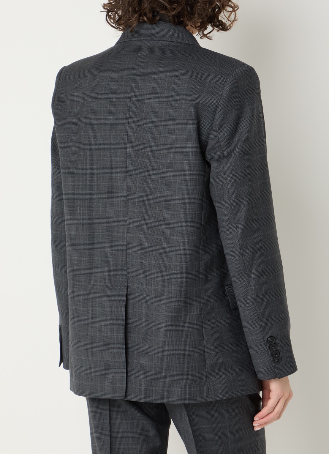 IRO Calu blazer in wolblend met klepzakken - achterkant antraciet