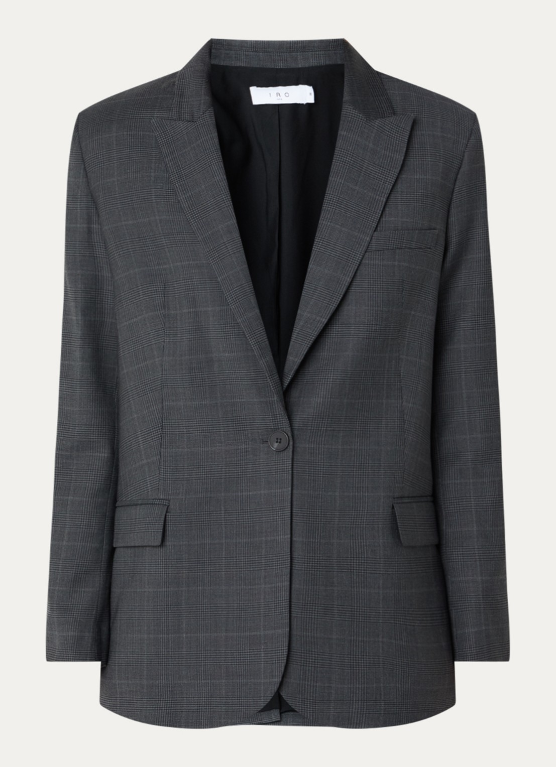 IRO Calu blazer in wolblend met klepzakken - voorkant 3 antraciet