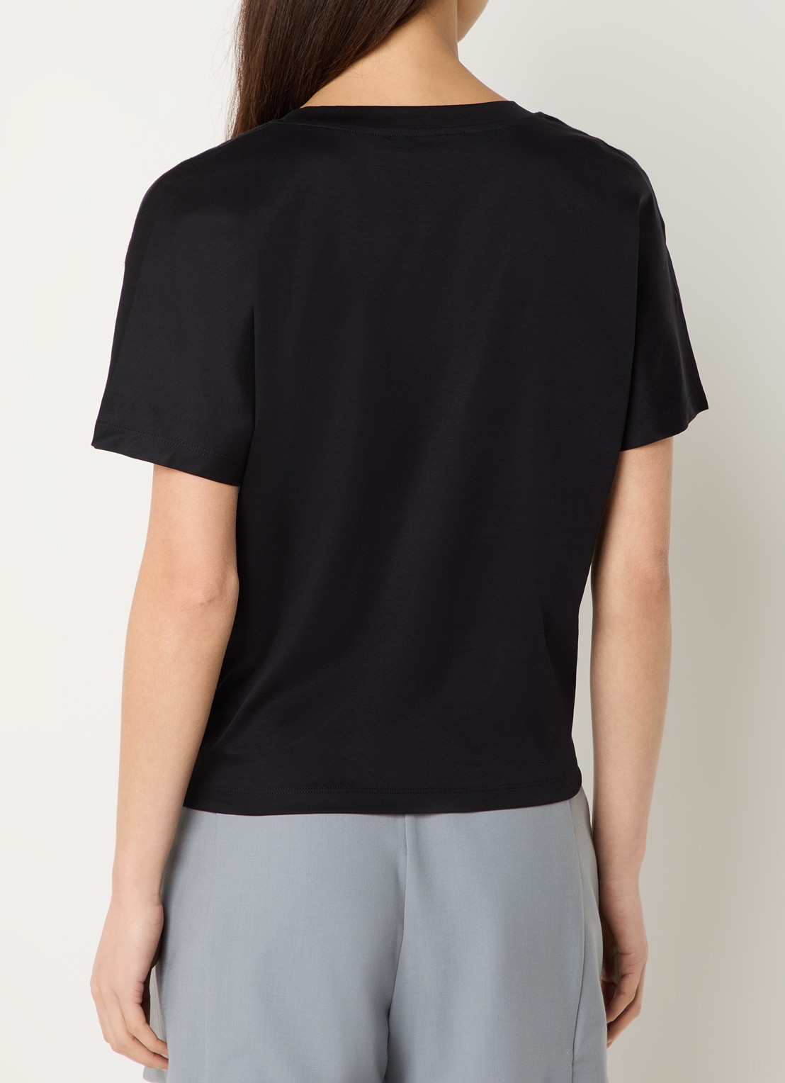 IRO Celiane T-shirt met V-hals - achterkant 2 zwart