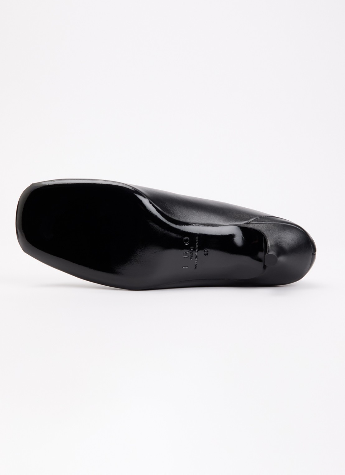IRO Doll pump van leer  - detail 5 zwart