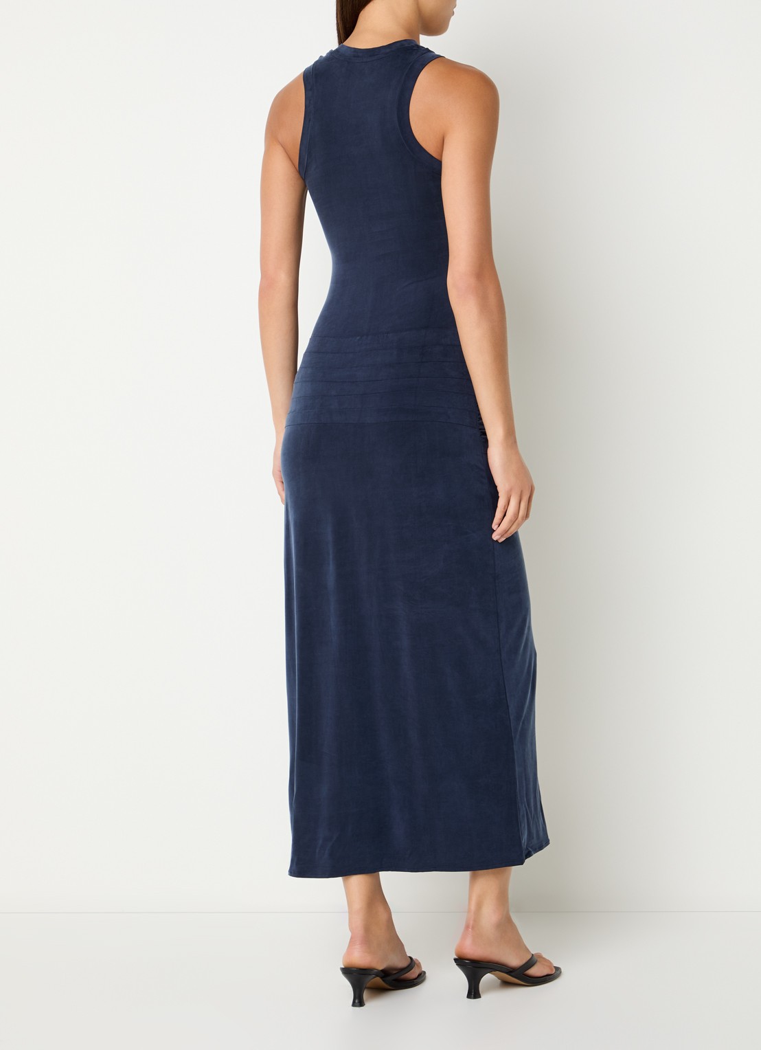 IRO Eclose maxi jurk met split - achterkant 4 donkerblauw