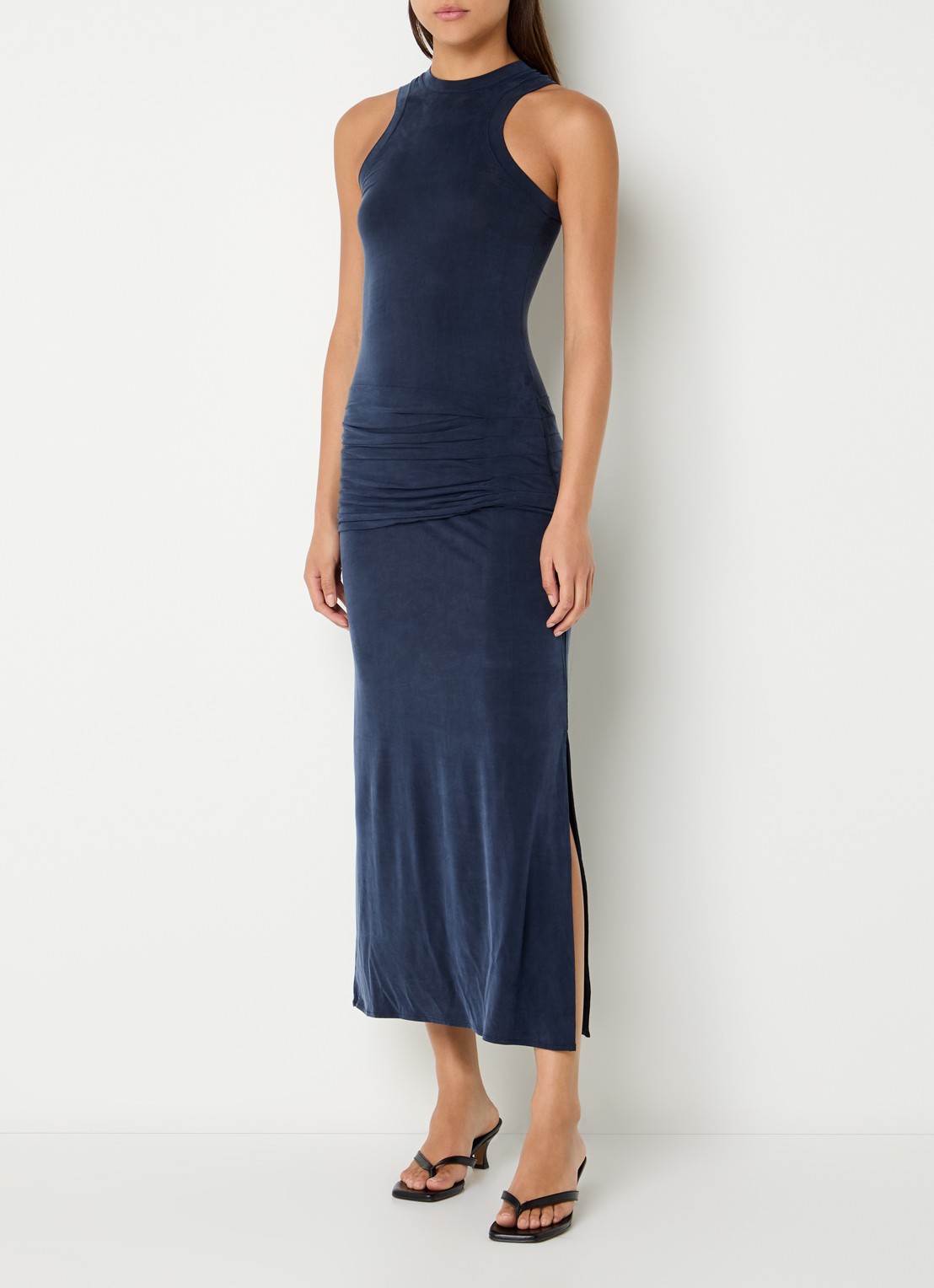 IRO Eclose maxi jurk met split - detail 3 donkerblauw