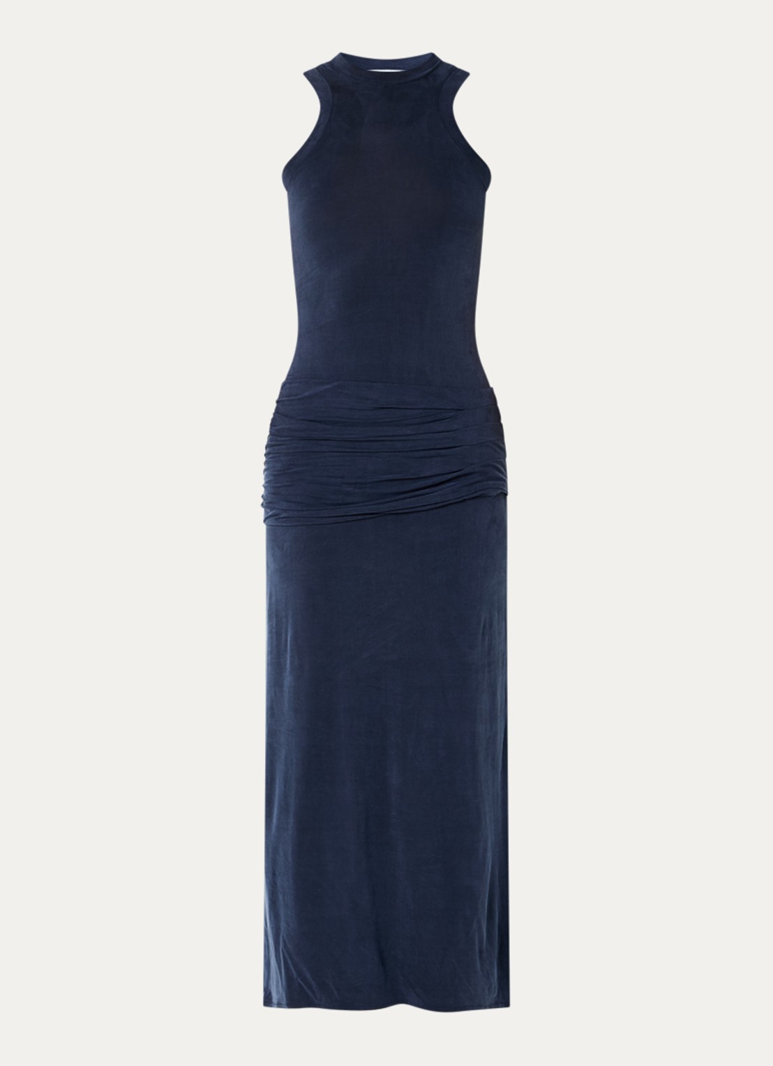 IRO Eclose maxi jurk met split - voorkant donkerblauw