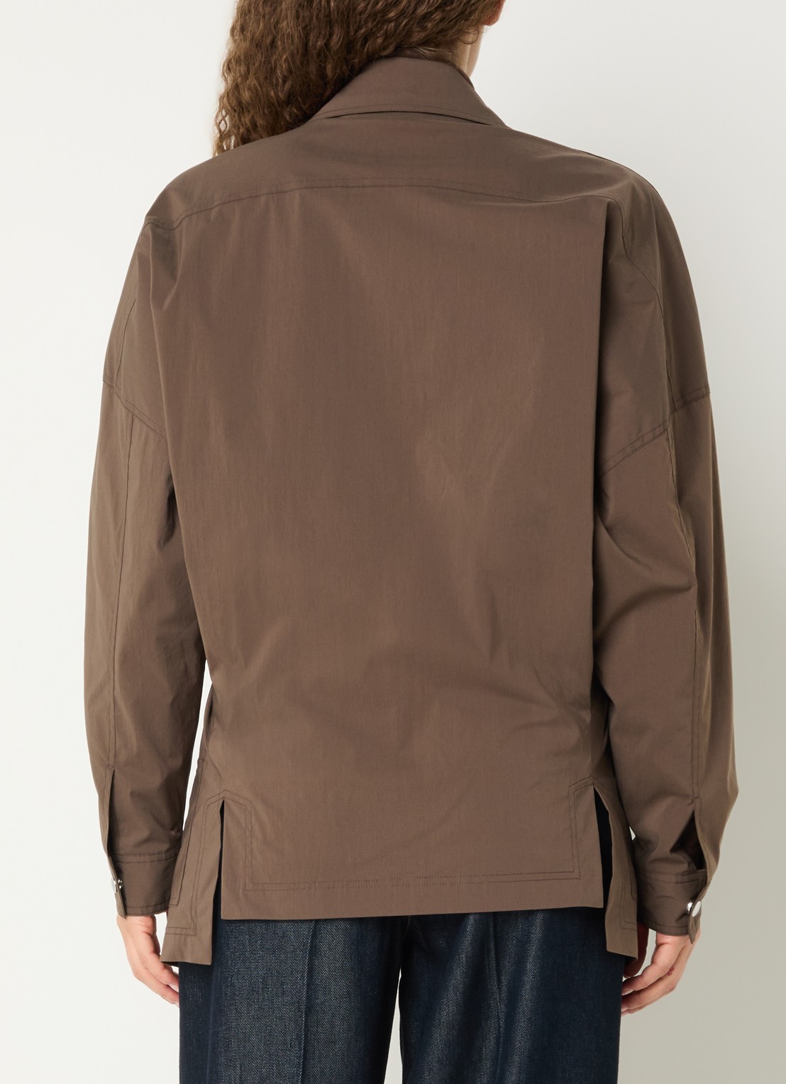 IRO Elny jack met asymmetrische zoom - achterkant lichtbruin