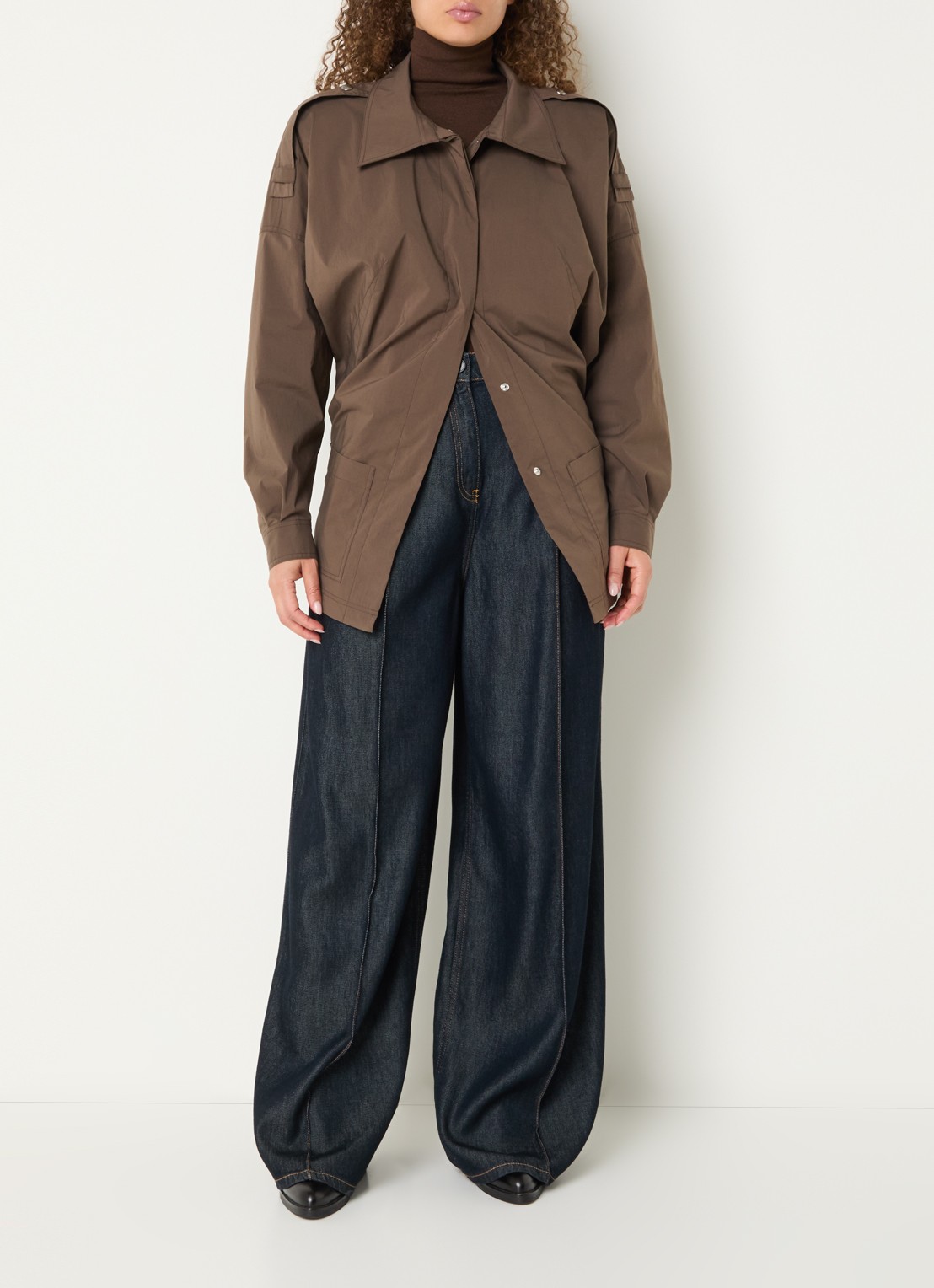 IRO Elny jack met asymmetrische zoom - voorkant 4 lichtbruin