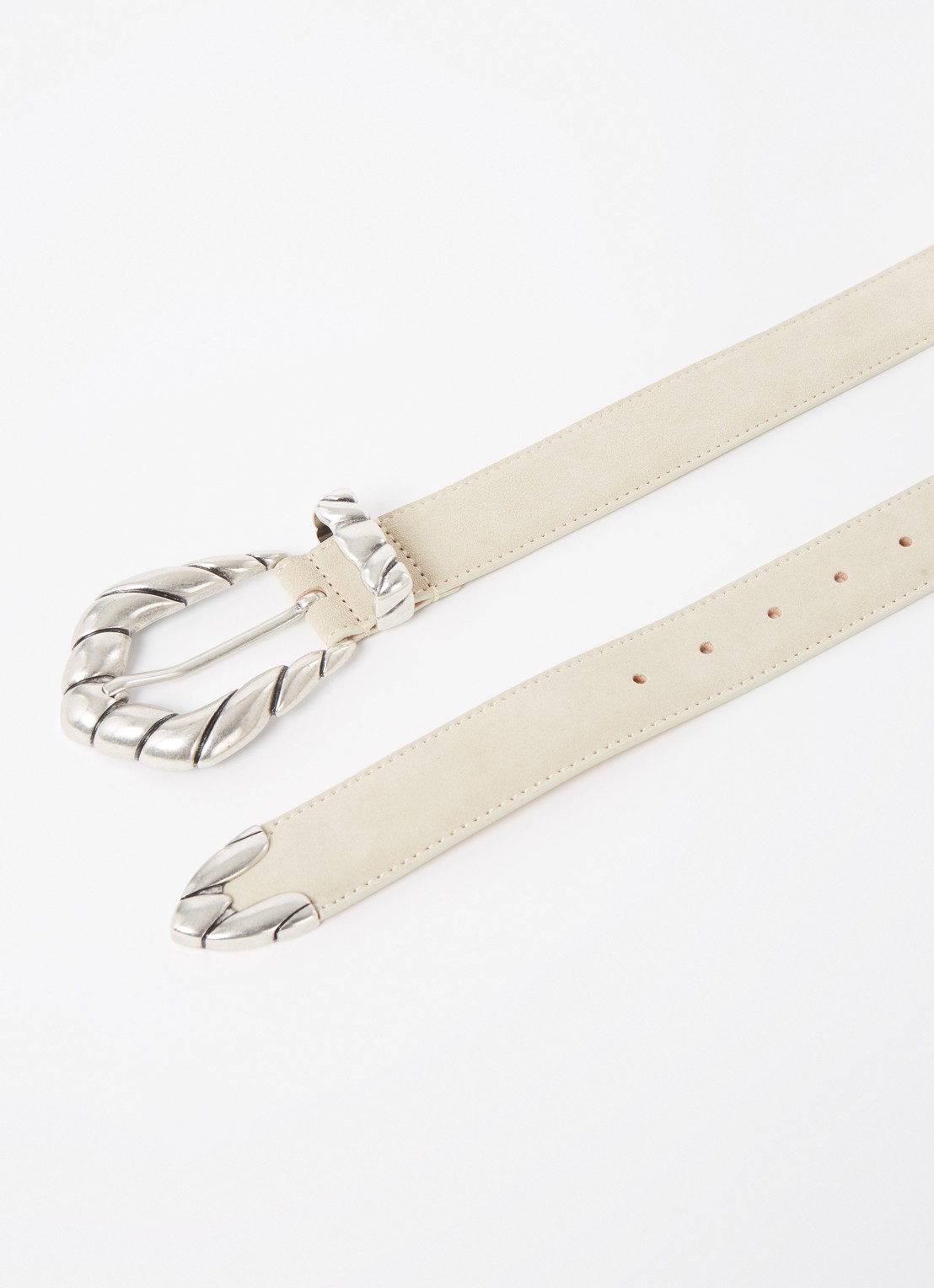 IRO Embella riem van leer  - detail 2 donkerbeige