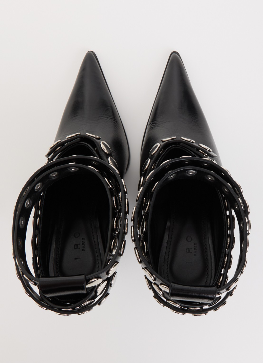 IRO Fauve Click pump van leer met studs - detail 4 zwart
