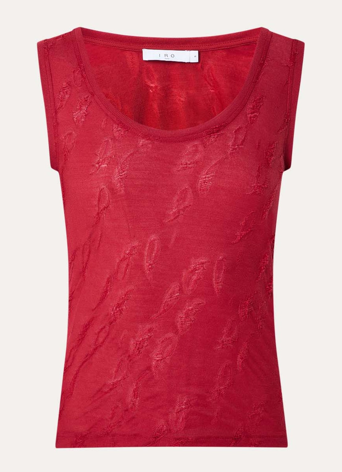 IRO Galadriel top met structuur - voorkant 2 rood