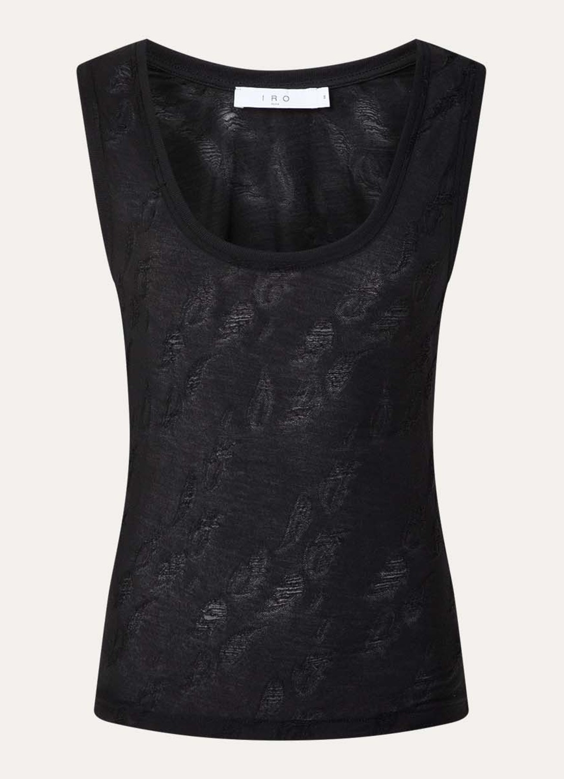 IRO Galadriel top met structuur - voorkant 3 zwart