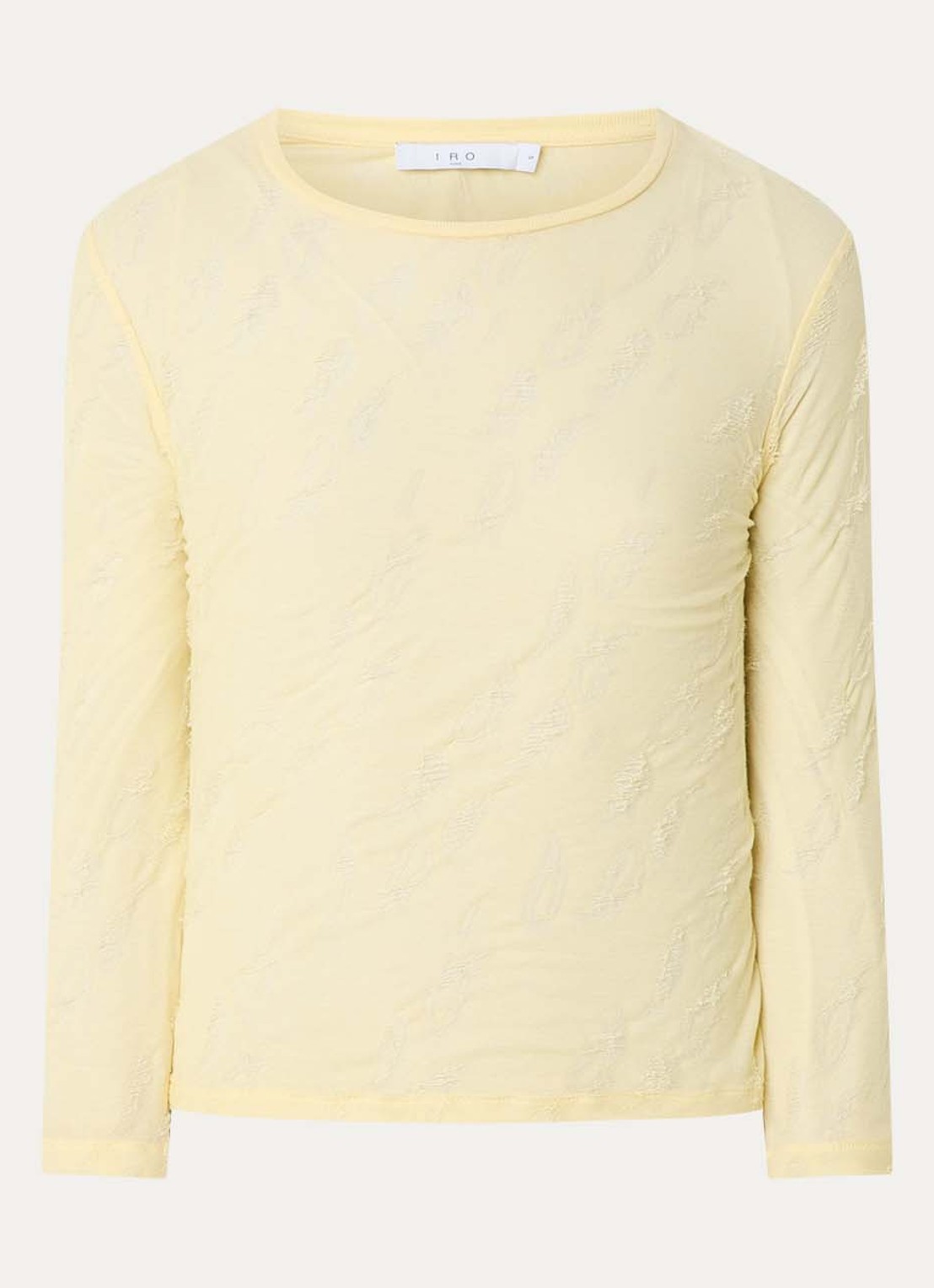 IRO Gracelia longsleeve met structuur - voorkant 2 geel