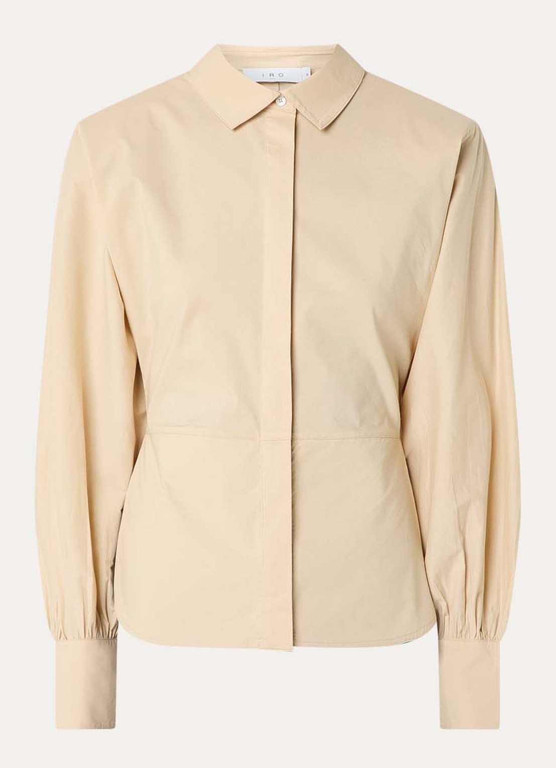 IRO Janine blouse met stretch - voorkant zand