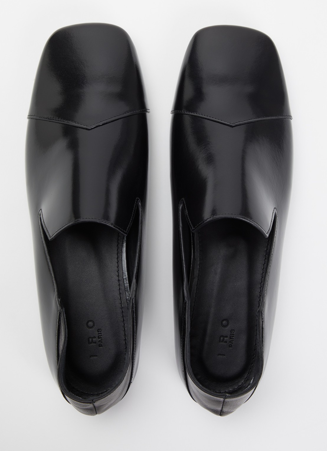 IRO Loafer van leer  - detail 4 zwart