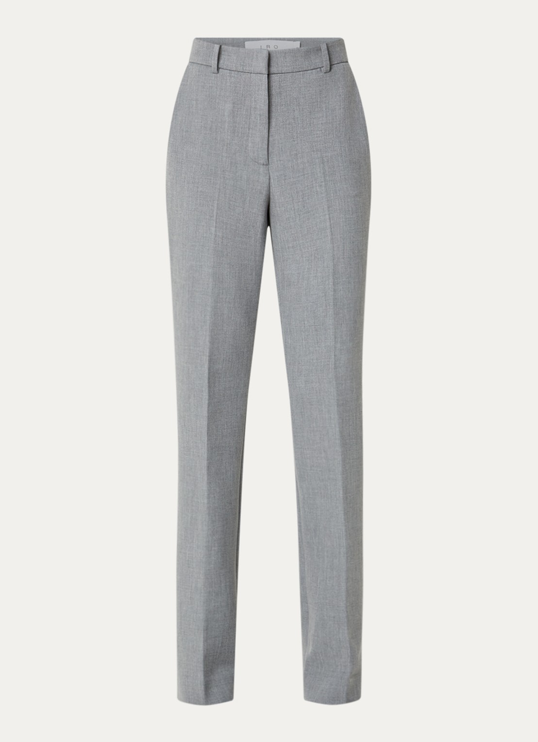 IRO Marila high waist bootcut fit pantalon met persplooi - voorkant 2 grijsmele