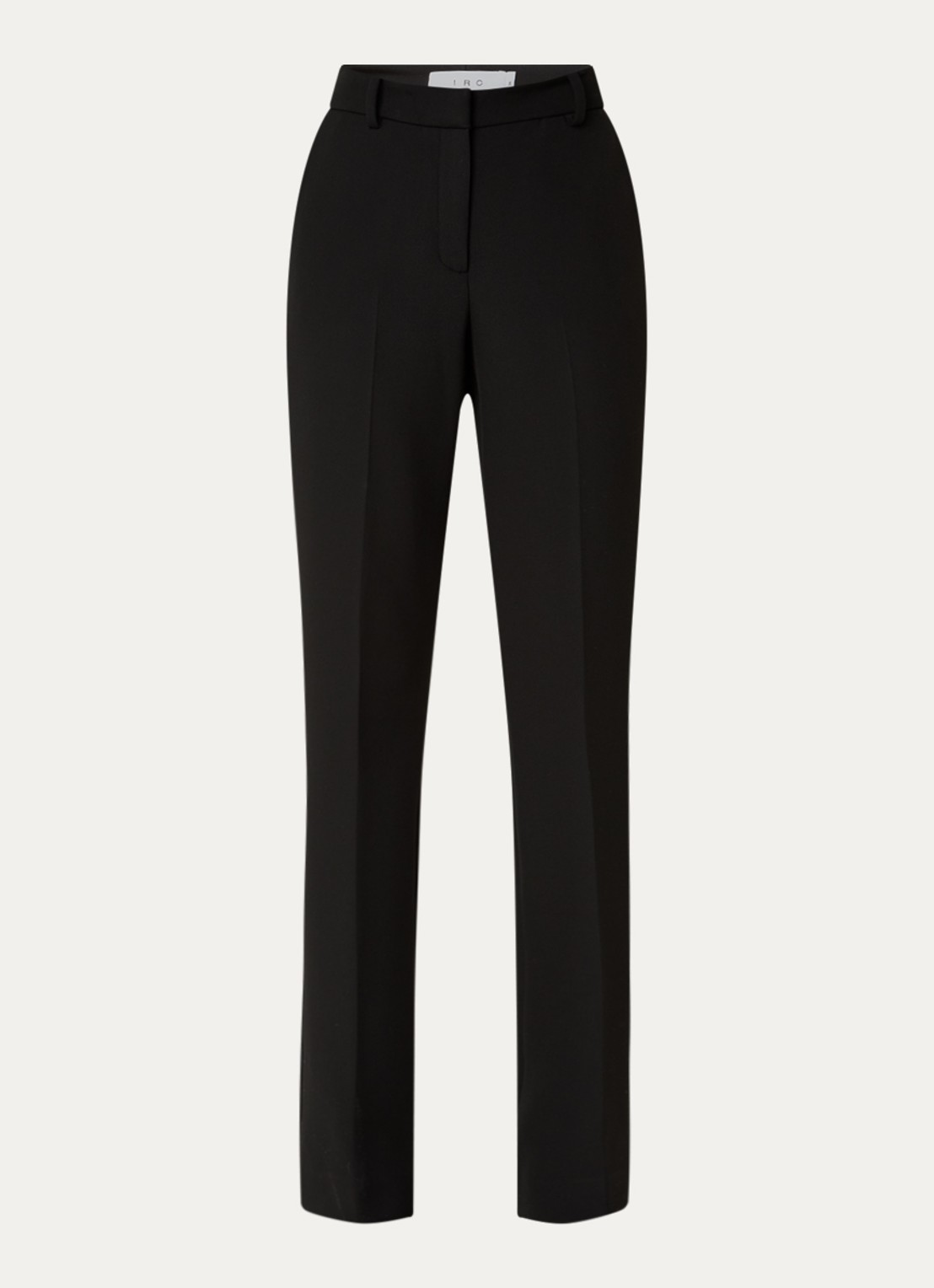 IRO Marila high waist bootcut fit pantalon met persplooi - voorkant 3 zwart